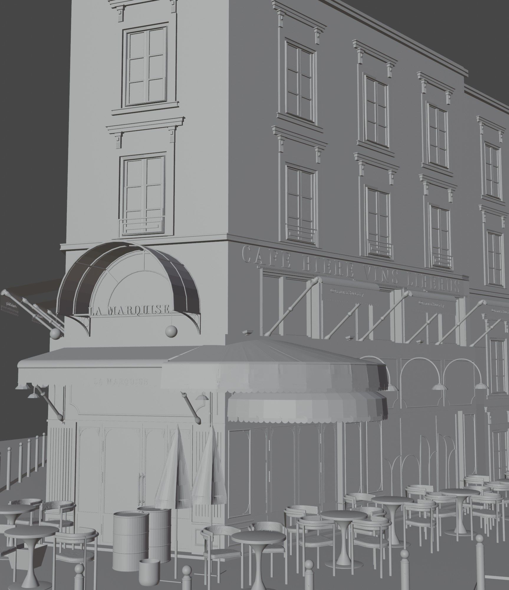 cafe lamarquise paris 3D model_24