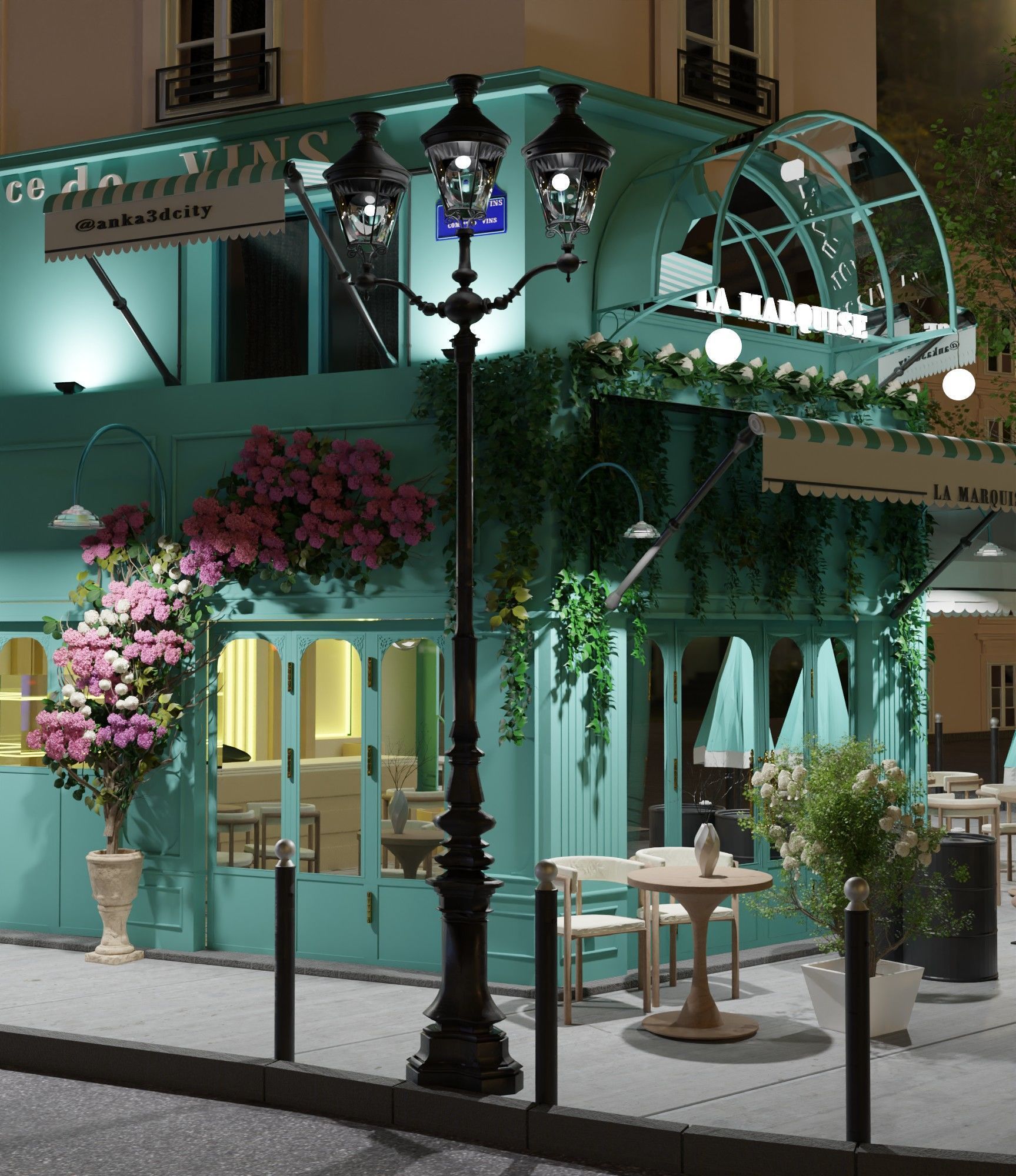 cafe lamarquise paris 3D model_3