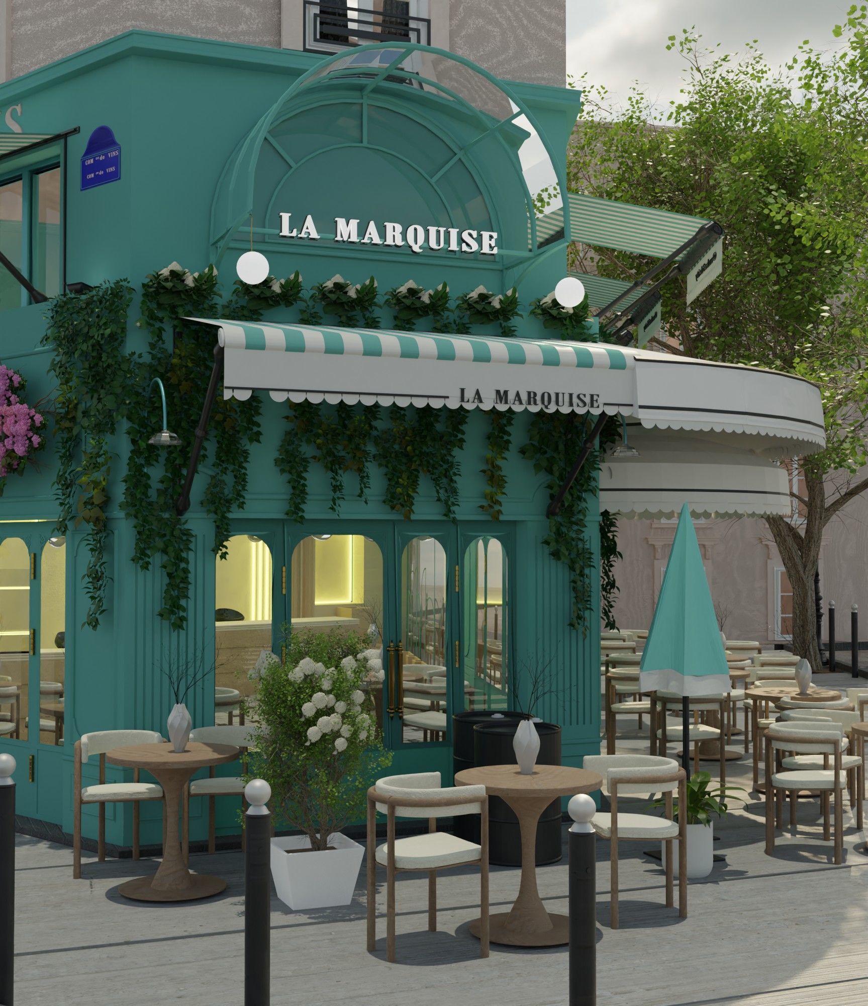 cafe lamarquise paris 3D model_6