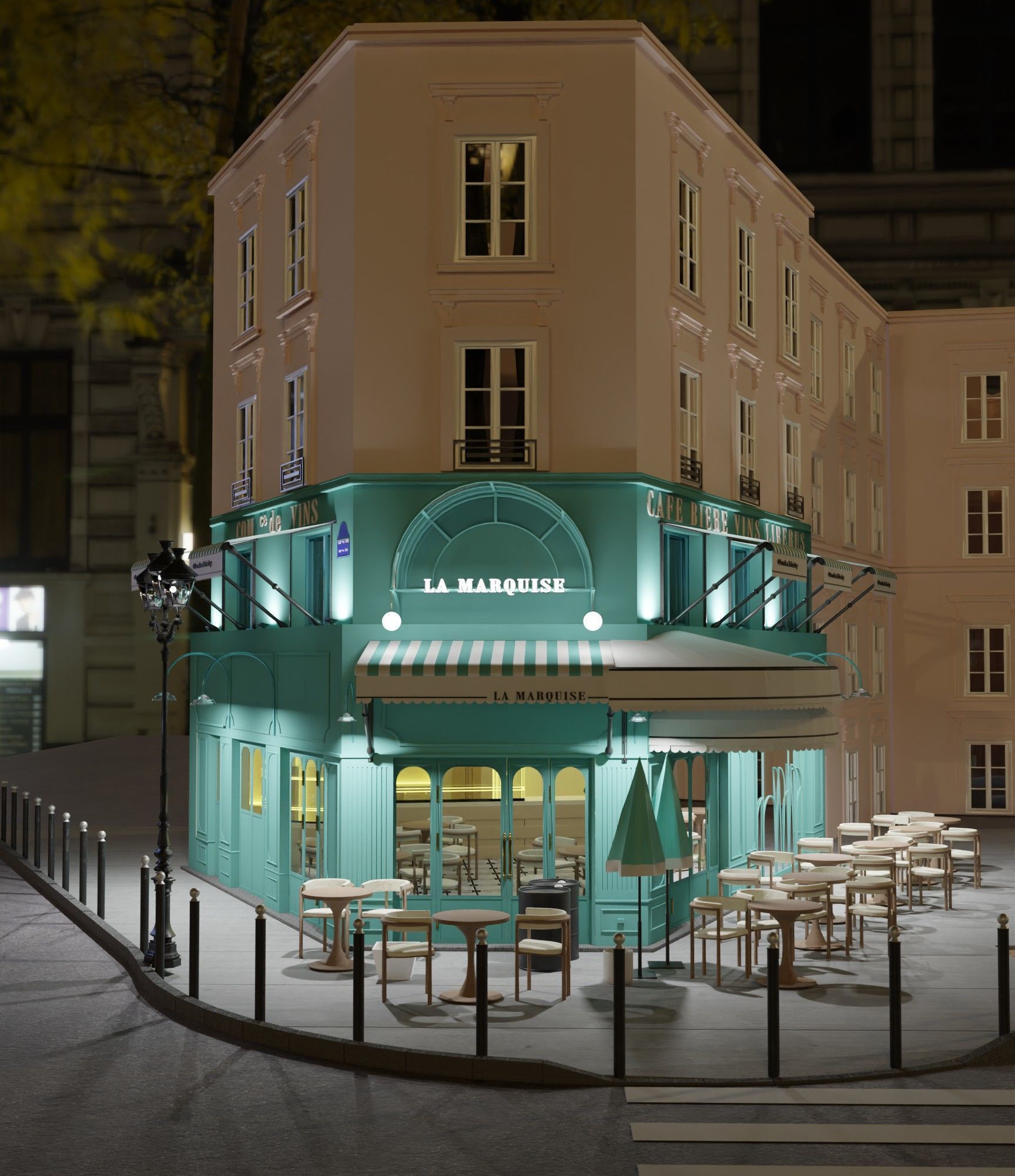 cafe lamarquise paris 3D model_7