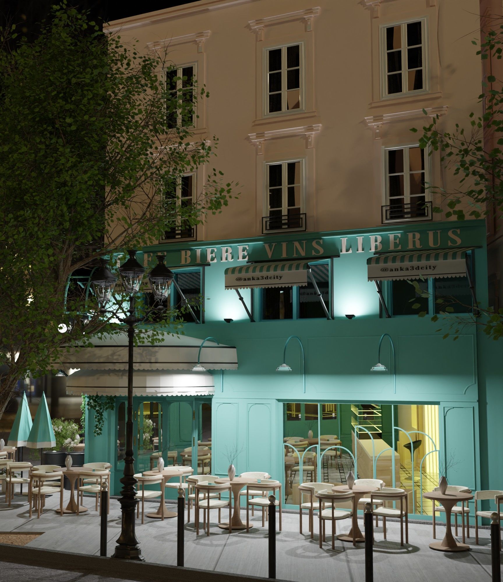 cafe lamarquise paris 3D model_12