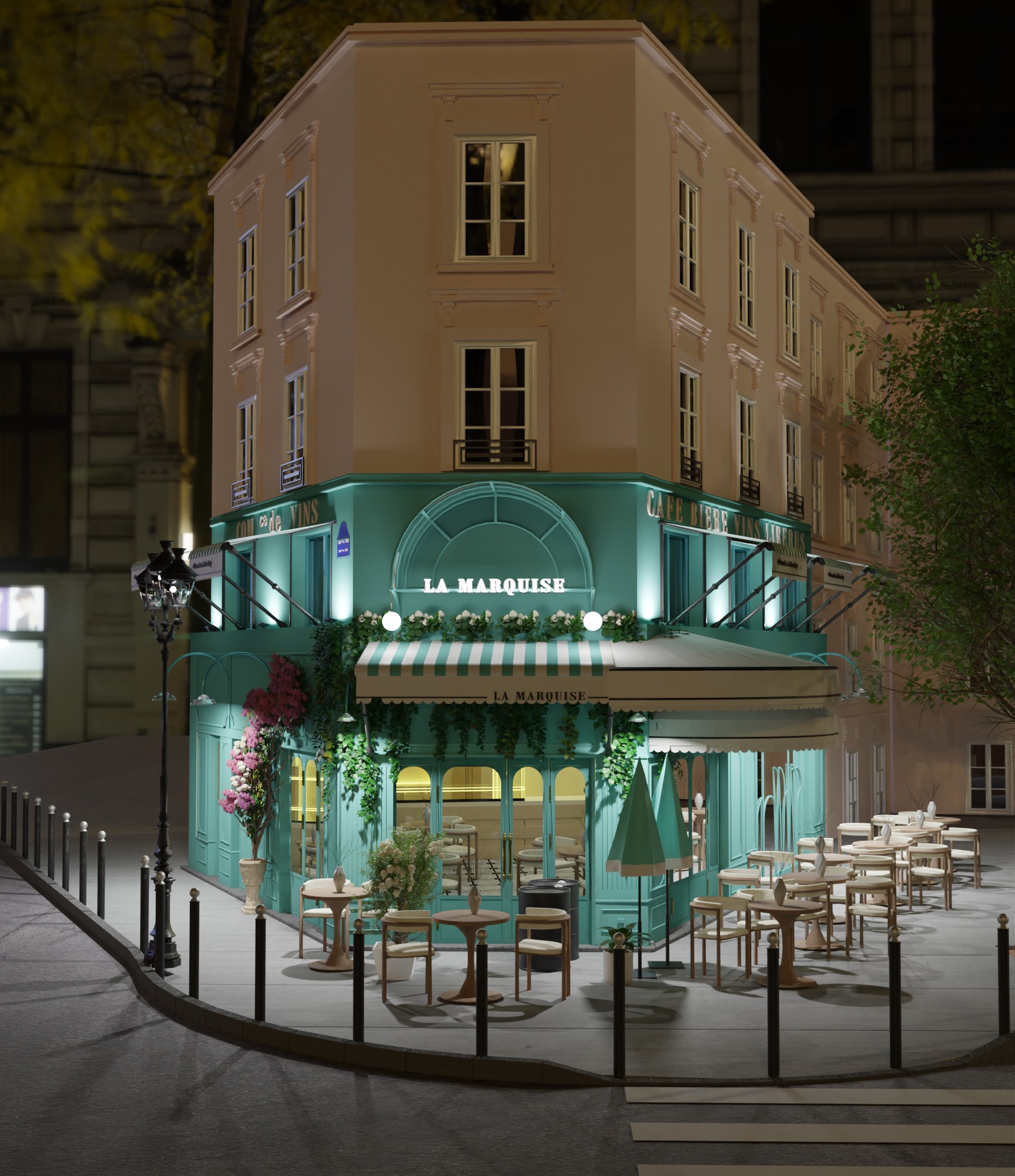cafe lamarquise paris 3D model_18