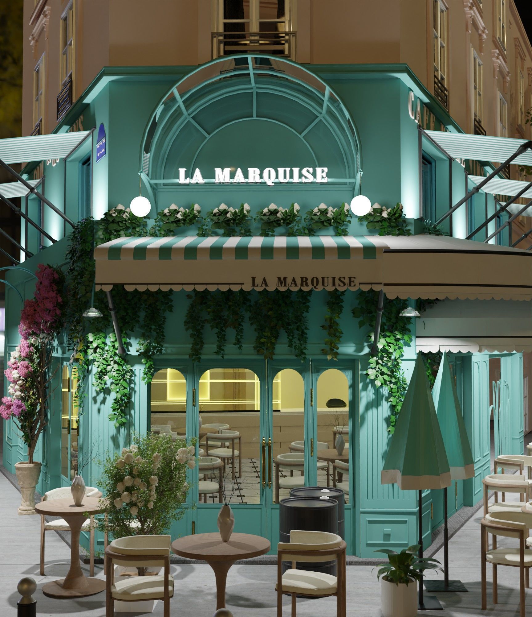 cafe lamarquise paris 3D model_9