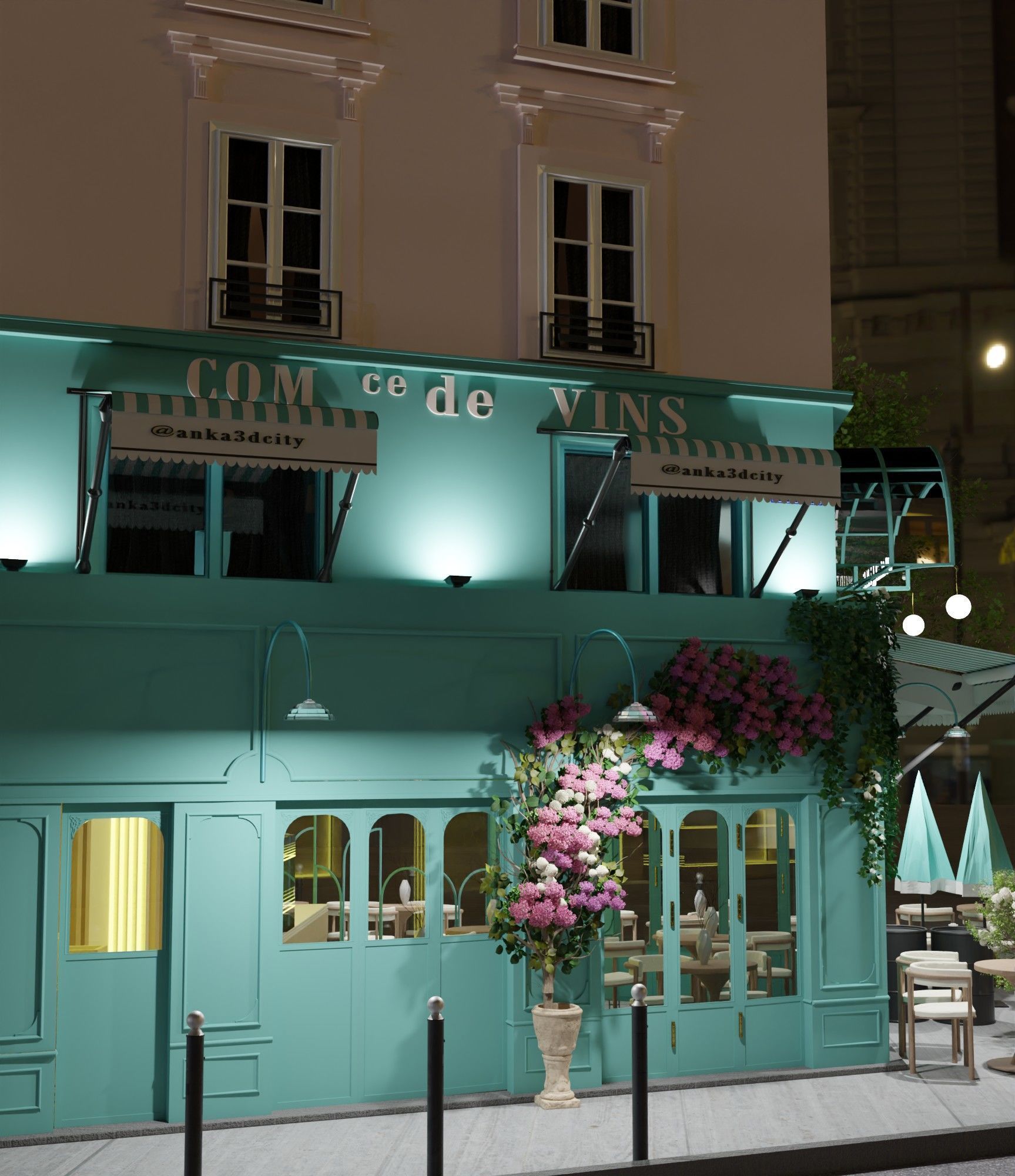 cafe lamarquise paris 3D model_15