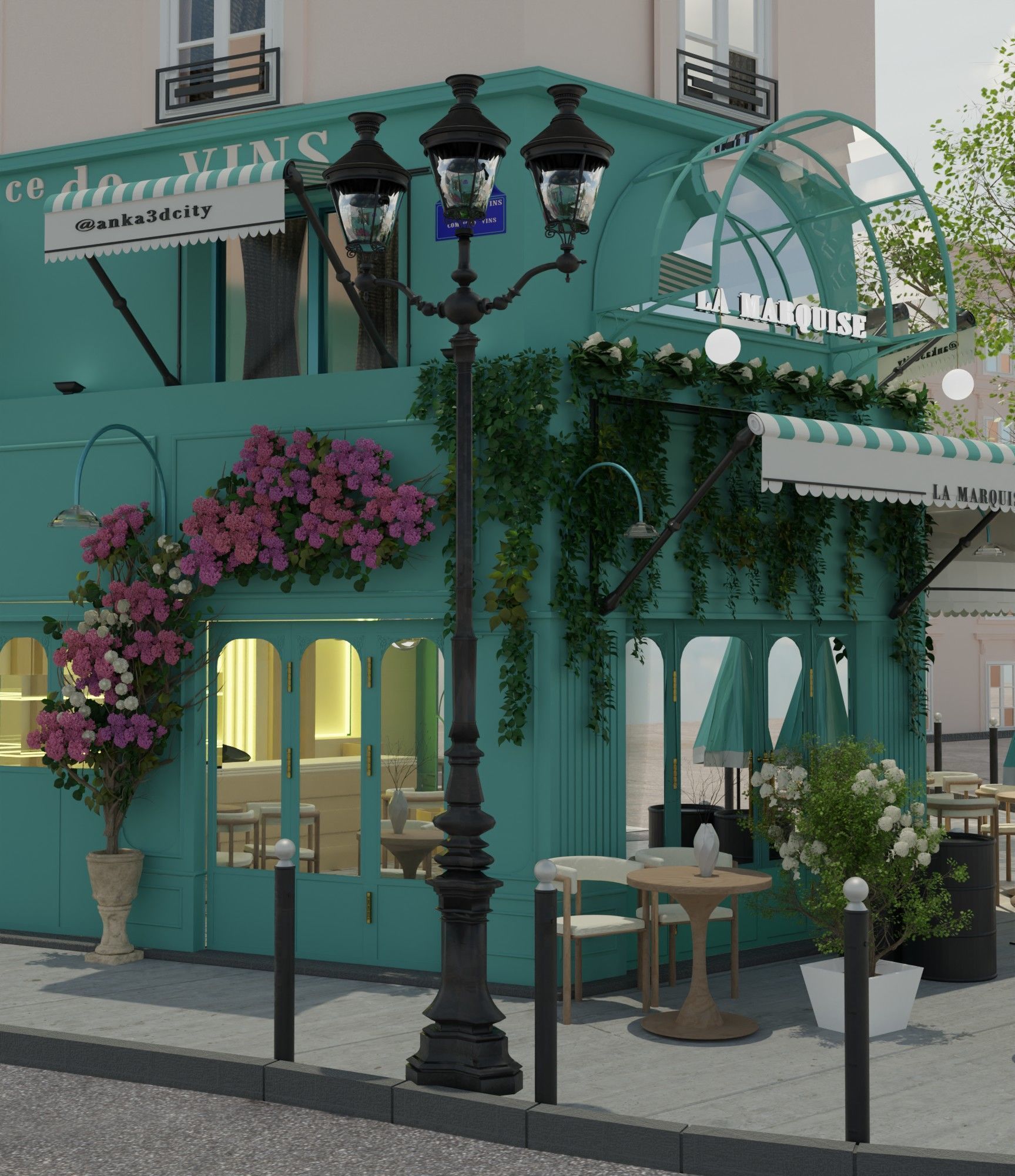 cafe lamarquise paris 3D model_13