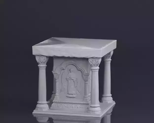 001575 Raw 3D scan of a church altar