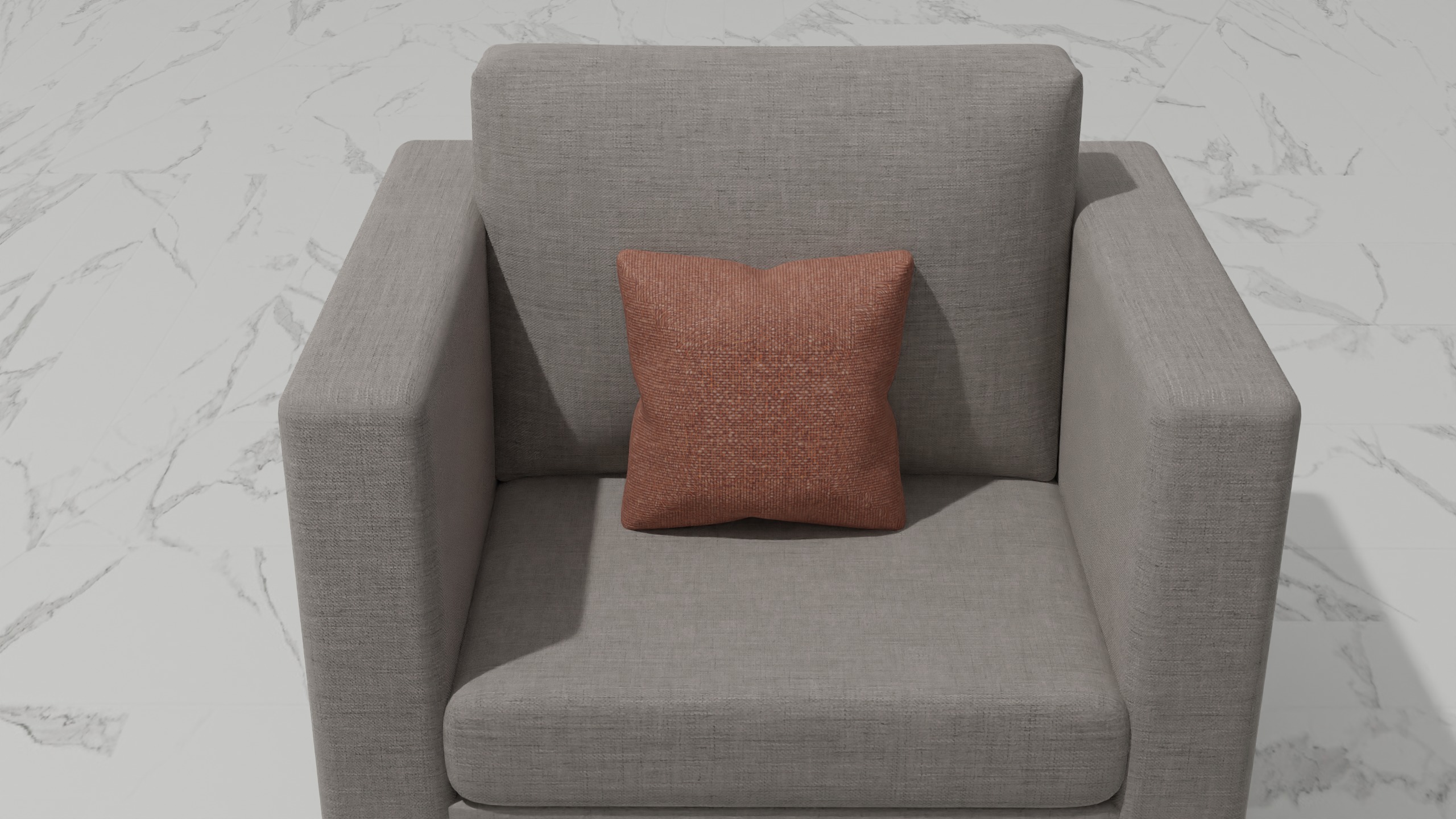 Couch-Sofa Set Low-poly 3D model_5