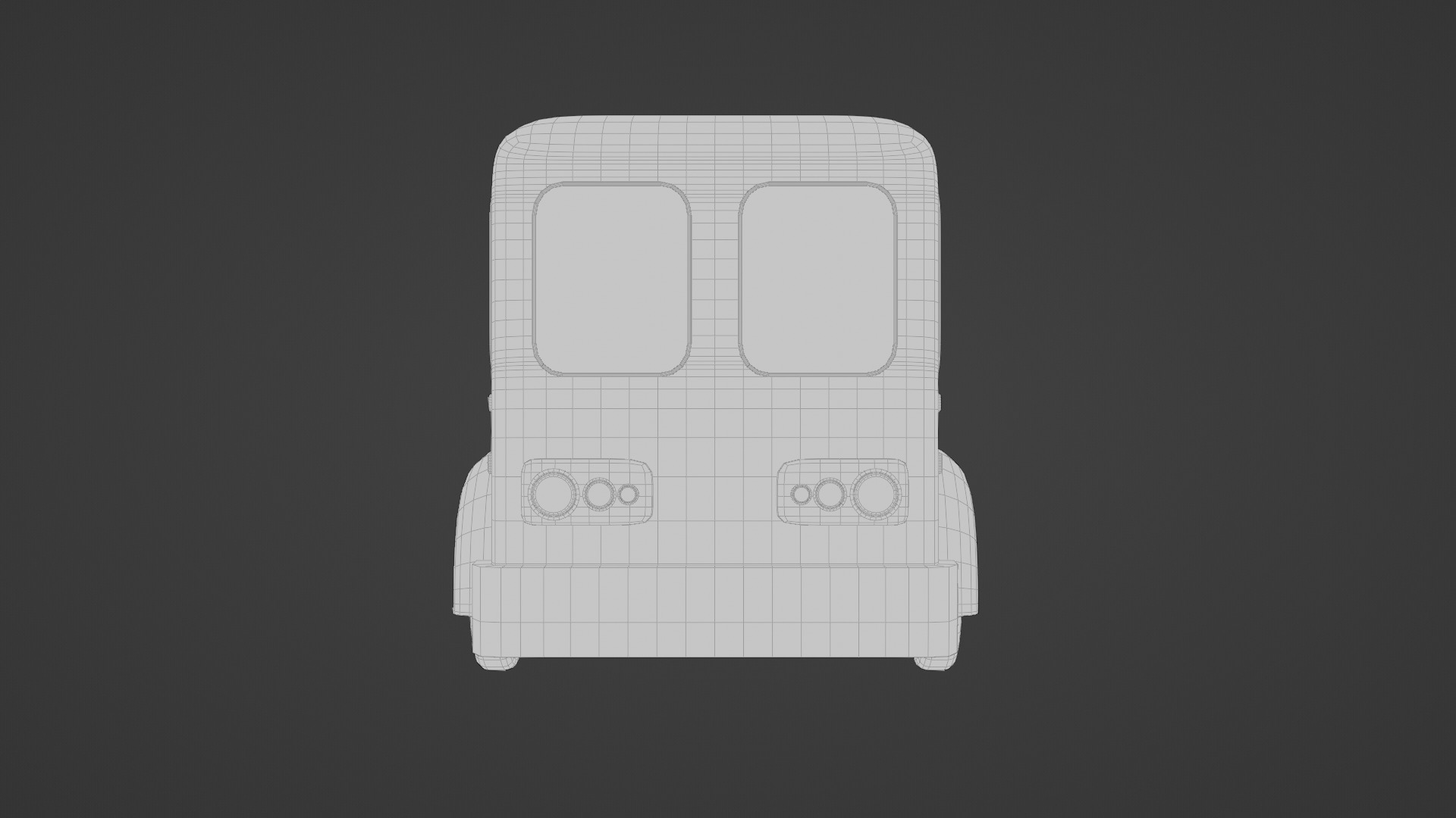 Colorful 3D Kids Bus Model - Playful and Game Ready Low-poly 3D model_8