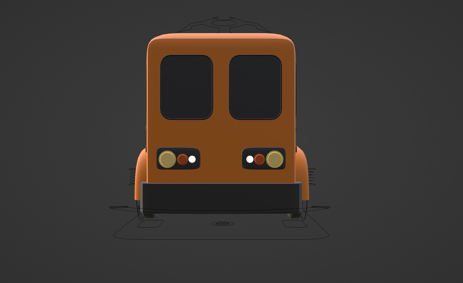 Colorful 3D Kids Bus Model - Playful and Game Ready Low-poly 3D model_14