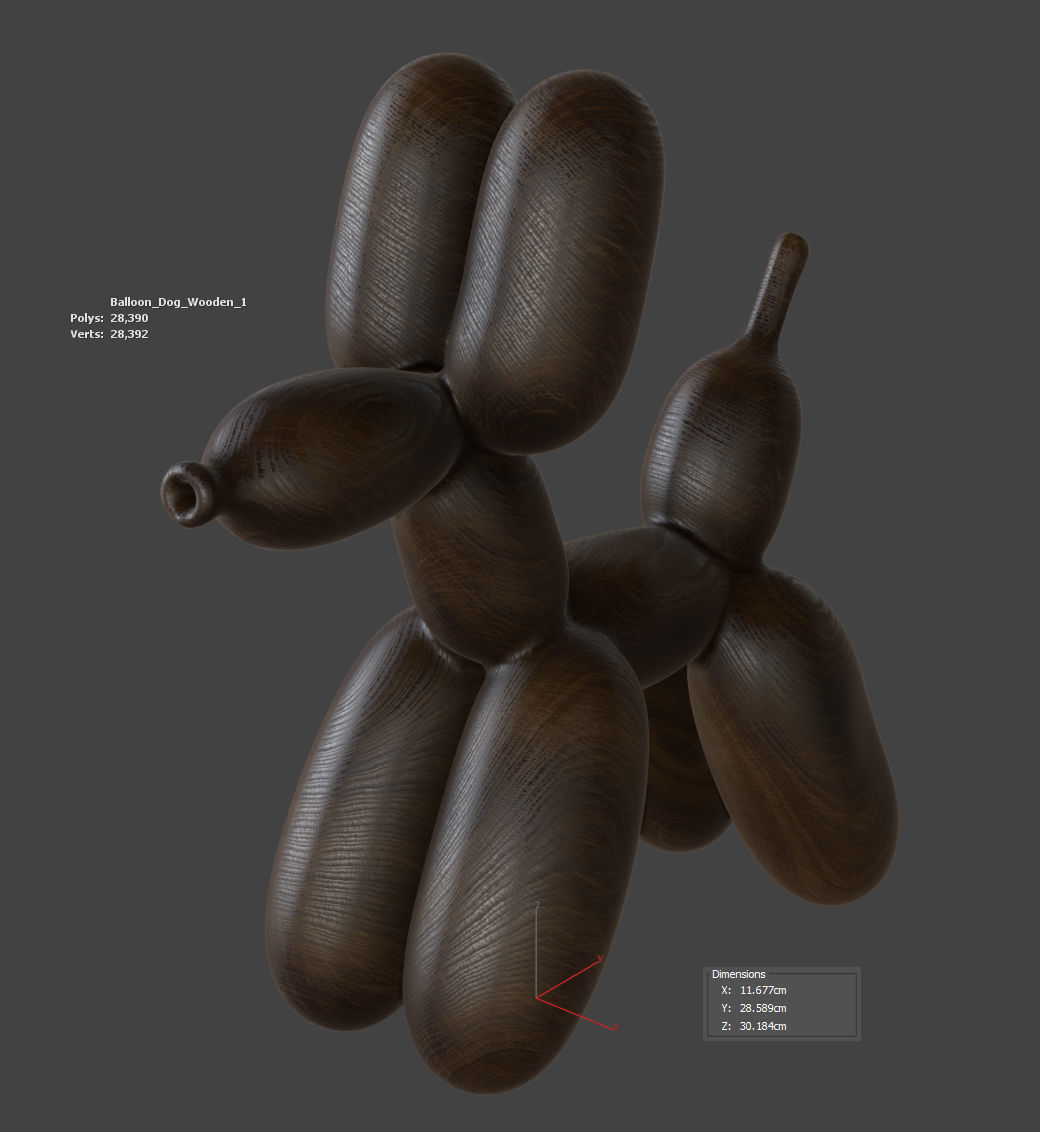 Balloon Dog 3D model_33