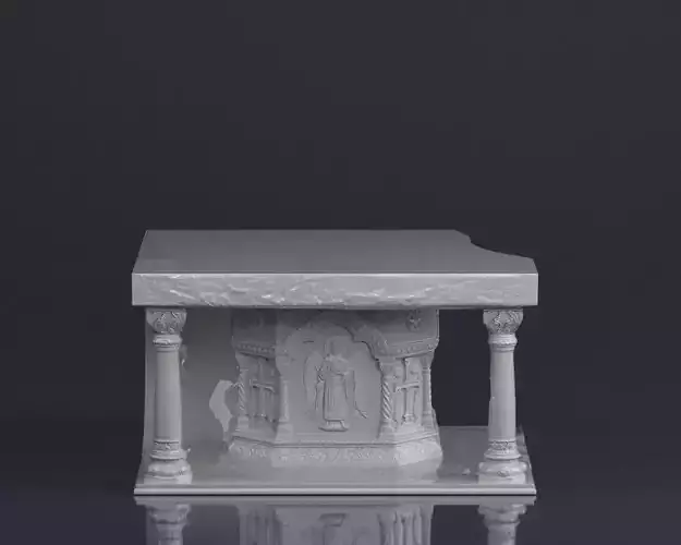 001577 raw scan of a church altar Free 3D model