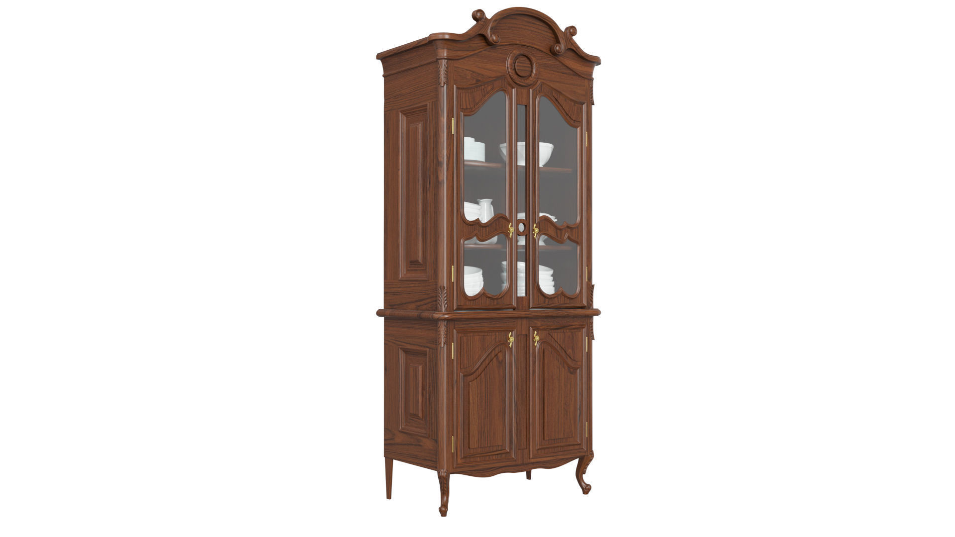 Classic style display cabinet 750 3D model_1
