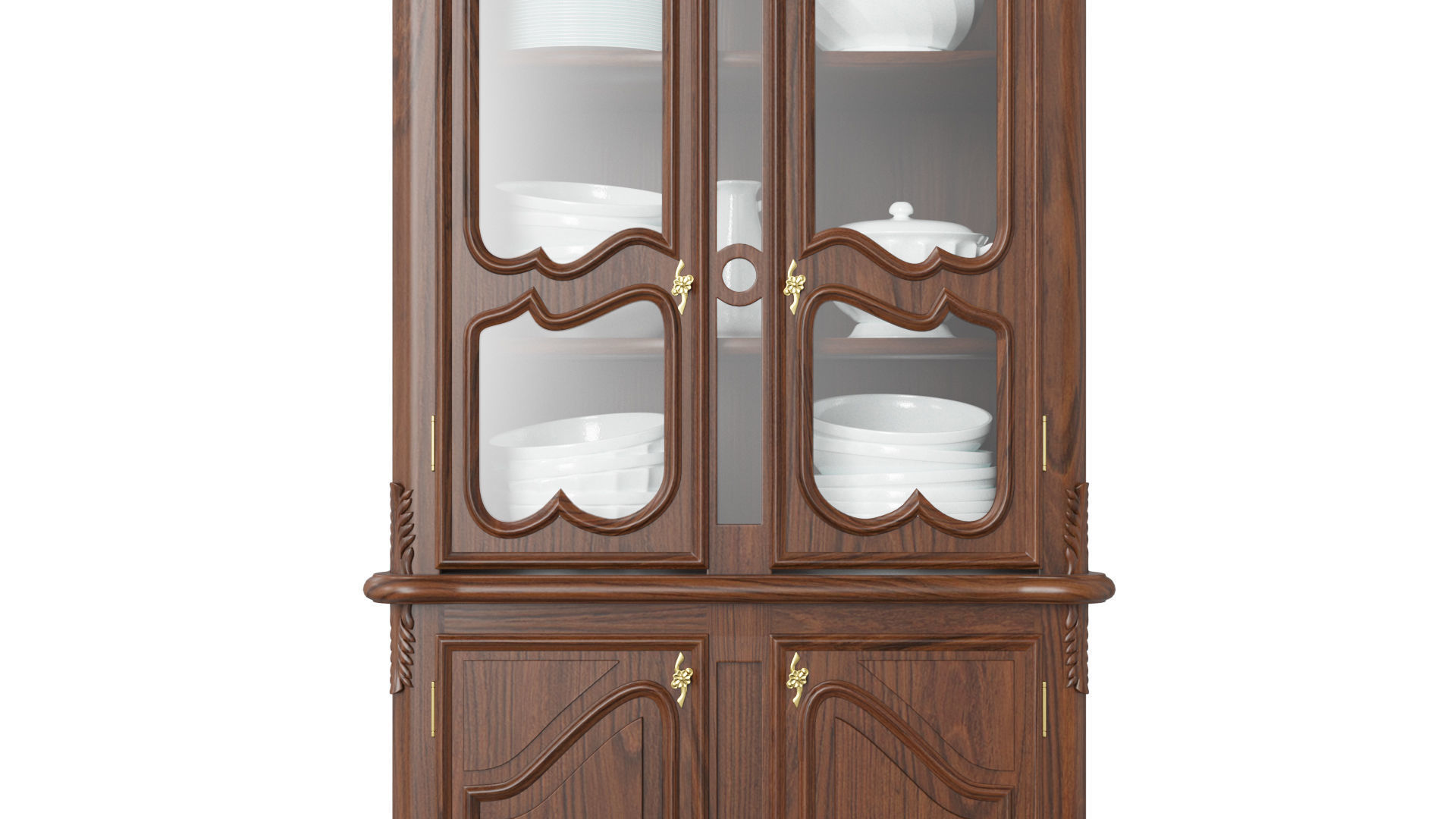 Classic style display cabinet 750 3D model_4
