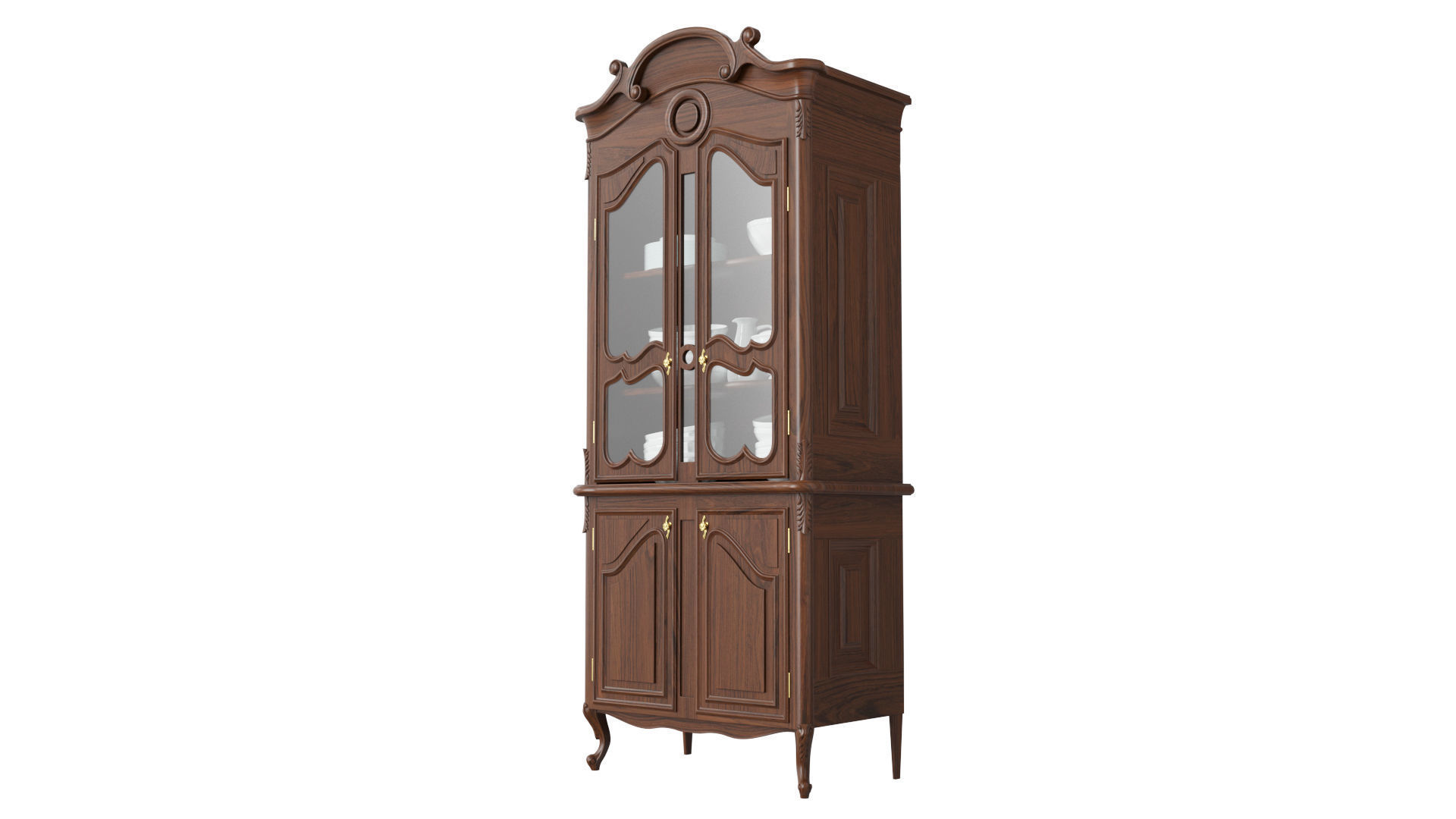 Classic style display cabinet 750 3D model_2