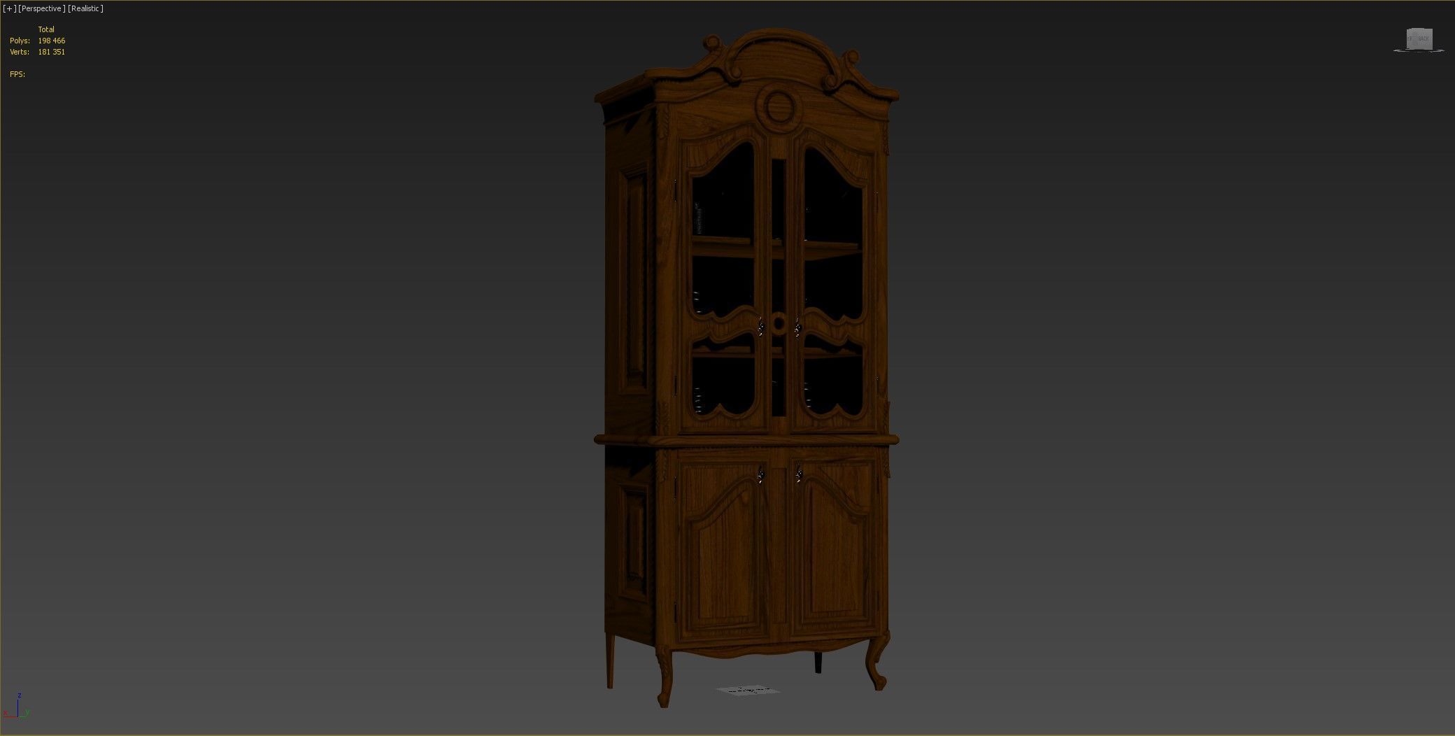 Classic style display cabinet 750 3D model_9