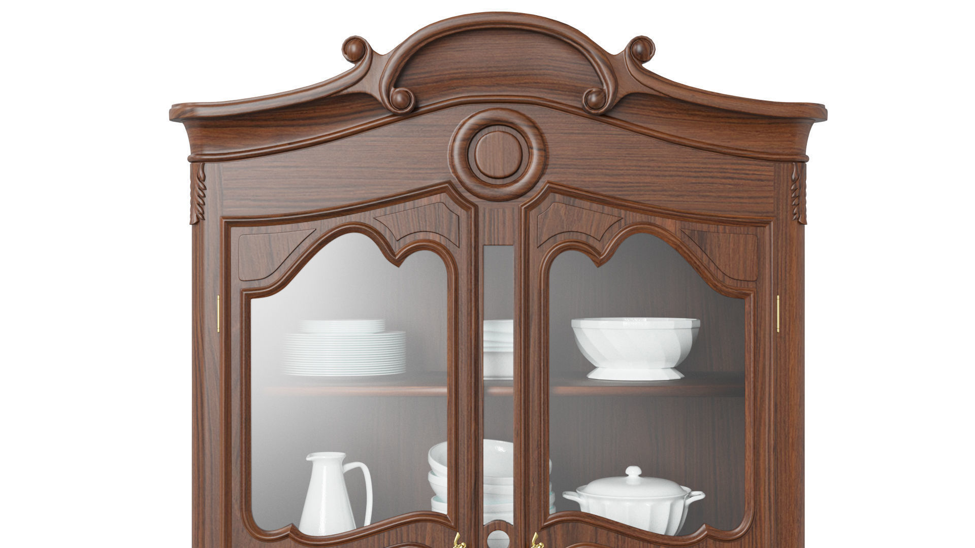 Classic style display cabinet 1200 3D model_3