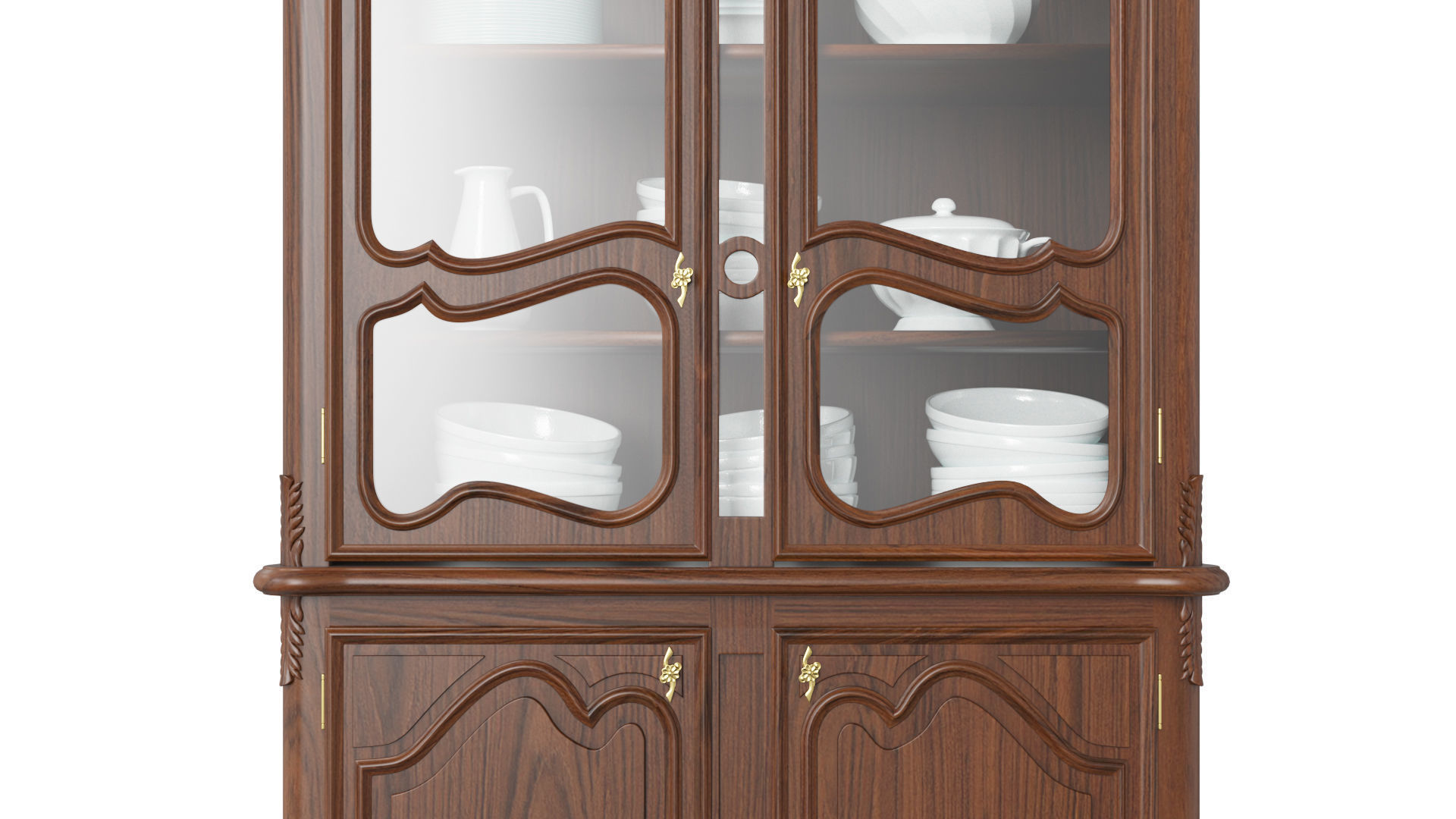 Classic style display cabinet 1200 3D model_4