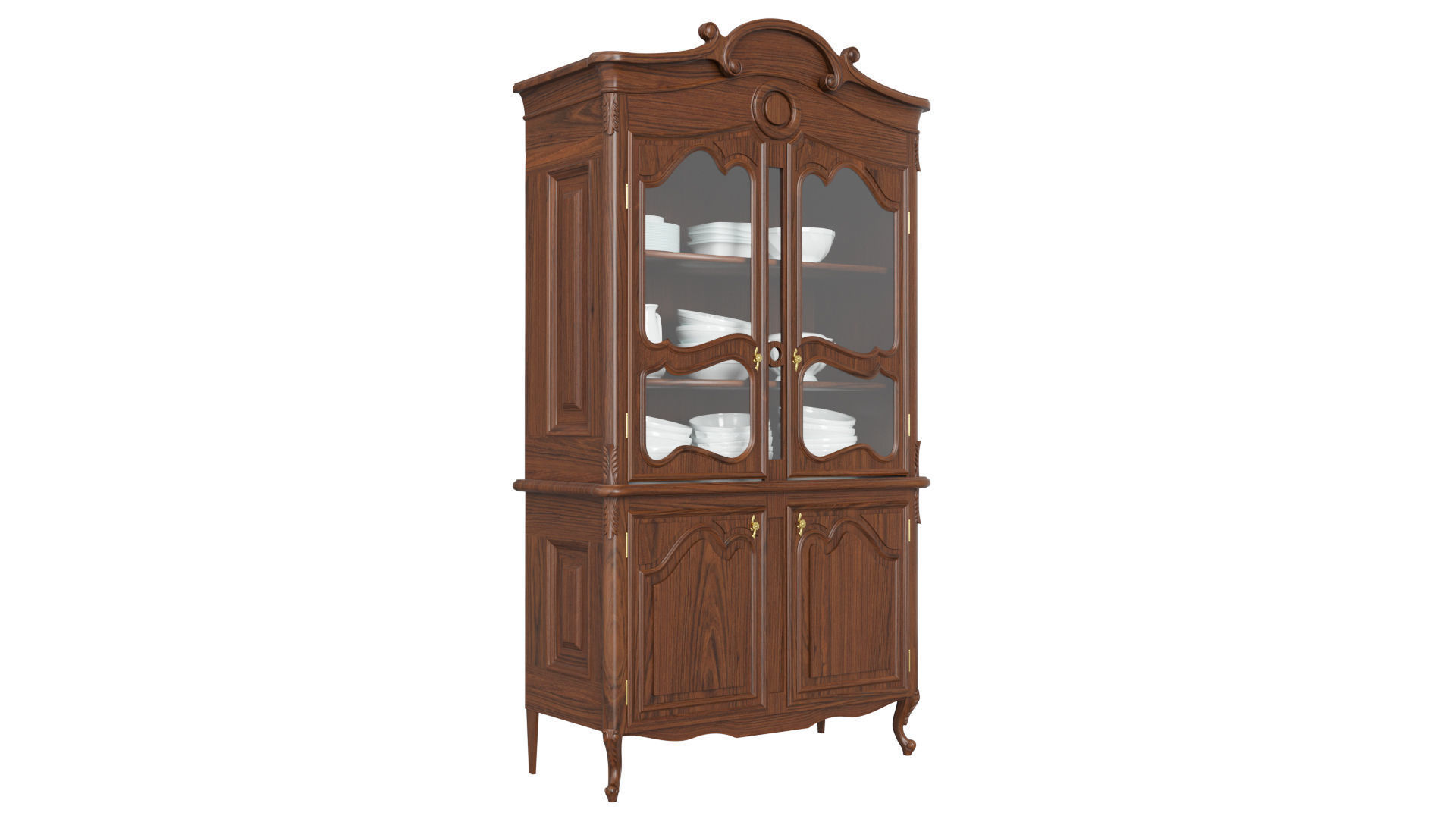 Classic style display cabinet 1200 3D model_1