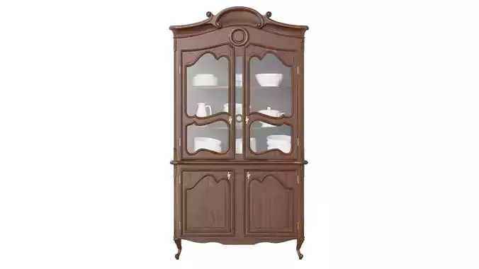 Classic style display cabinet 1200 3D model