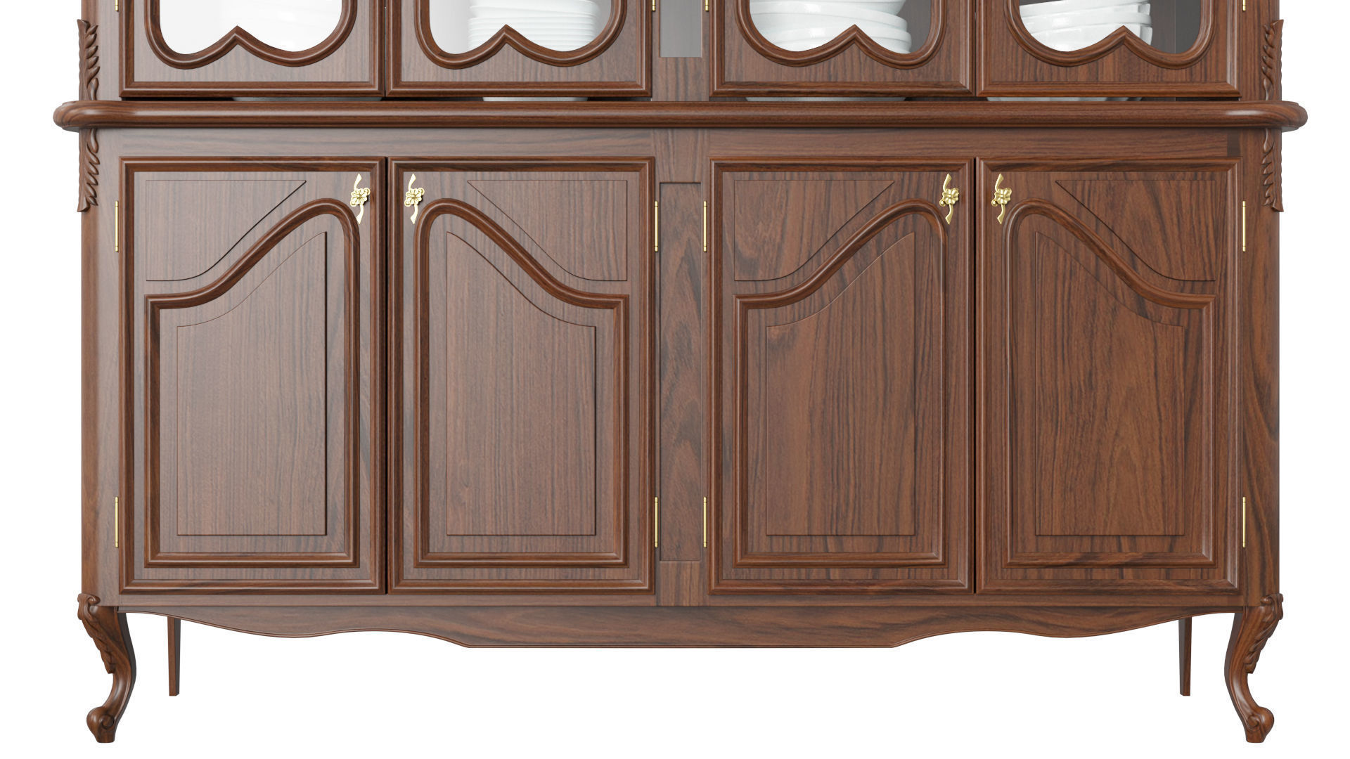 Classic style display cabinet 1400 3D model_5