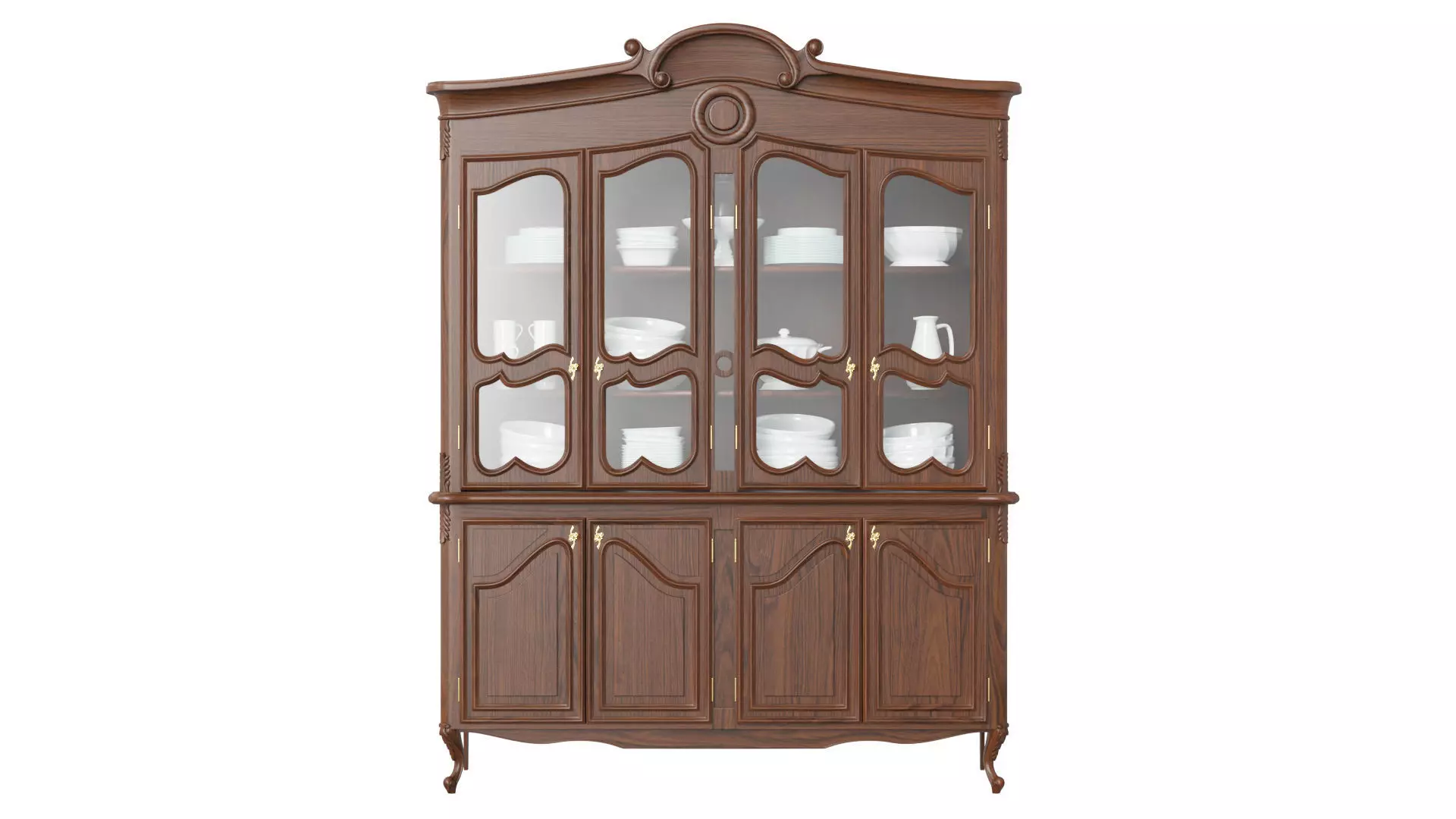 Classic style display cabinet 1400 3D model_0