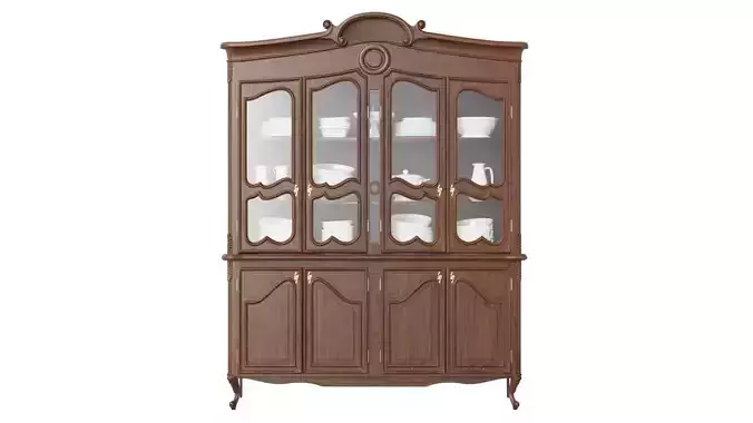 Classic style display cabinet 1400 3D model