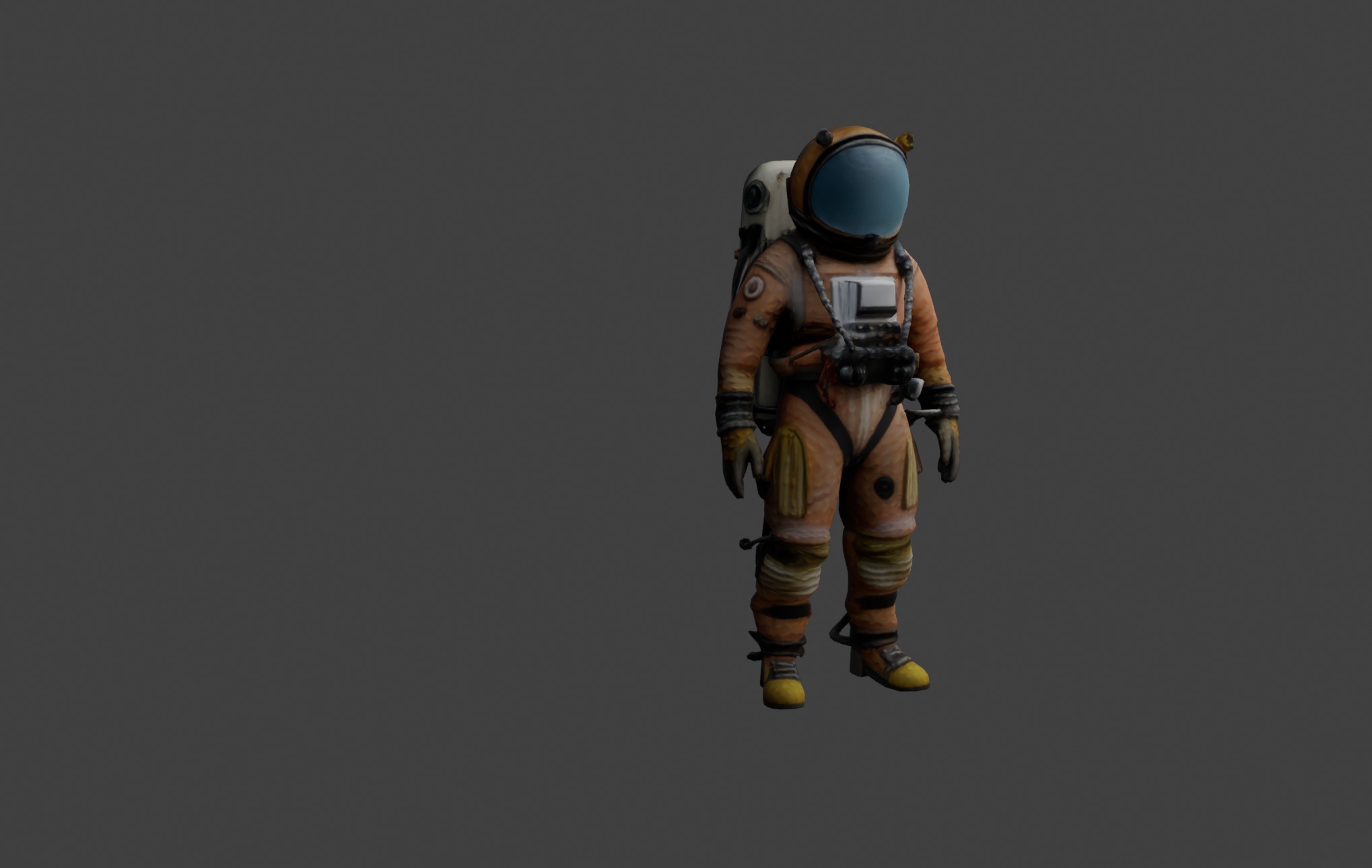 Detailed Space Exploration Suit - Astronaut Model 3D model_1