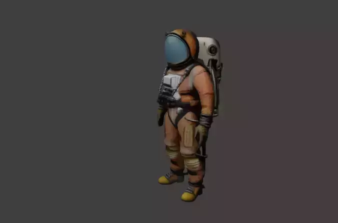 Detailed Space Exploration Suit - Astronaut Model 3D model
