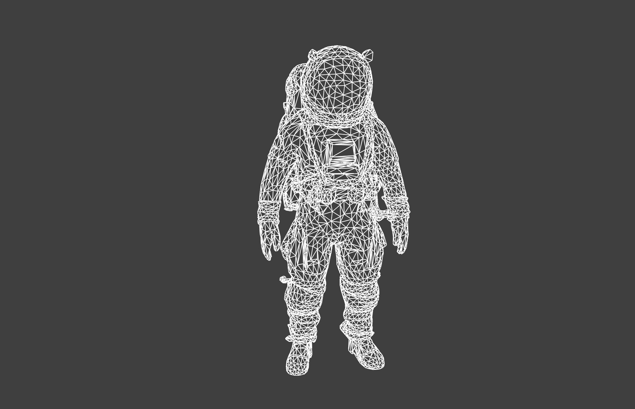Detailed Space Exploration Suit - Astronaut Model 3D model_5
