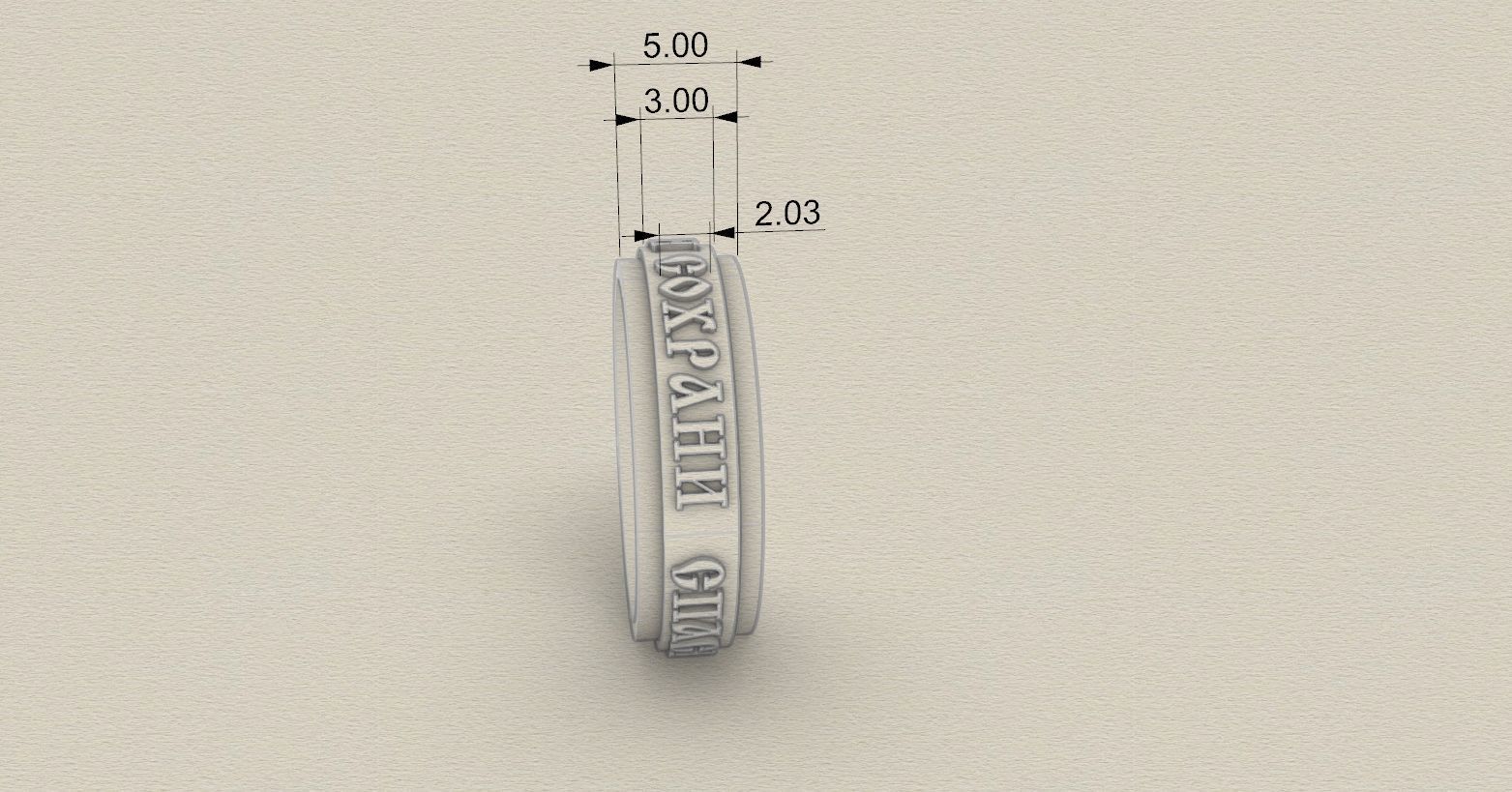 wedding ring save and preserve  3D print model_11