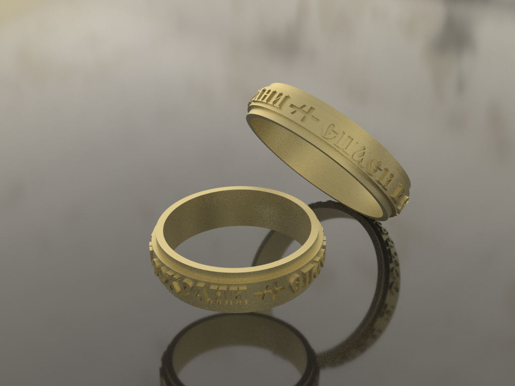 wedding ring save and preserve  3D print model_16