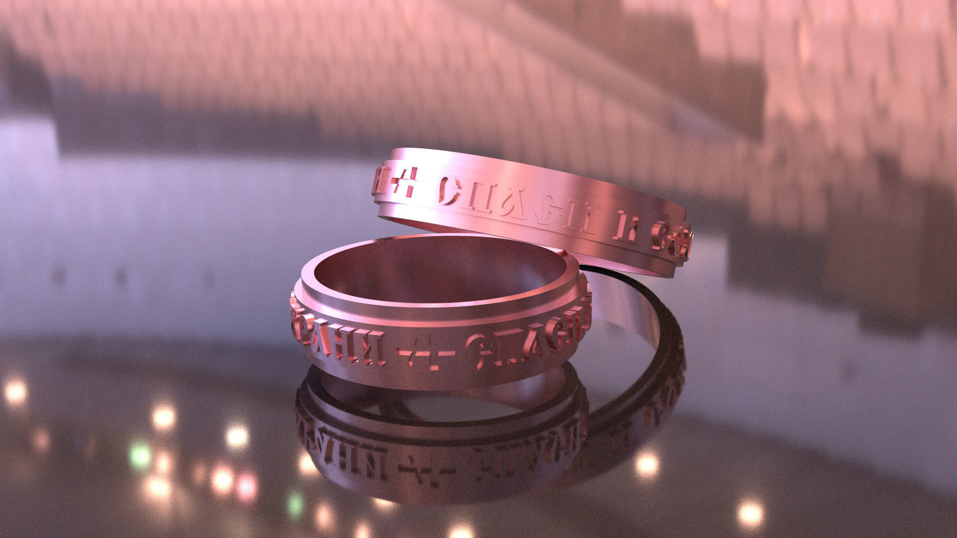 wedding ring save and preserve  3D print model_9
