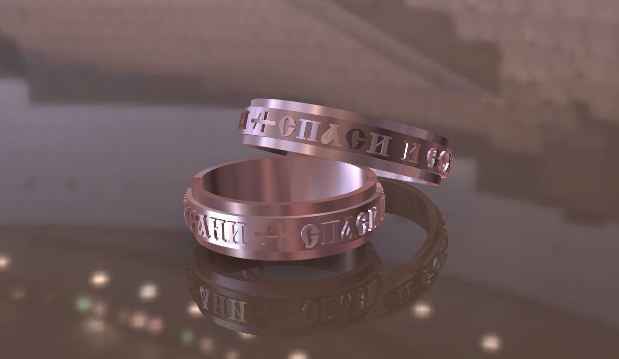 wedding ring save and preserve  3D print model_5