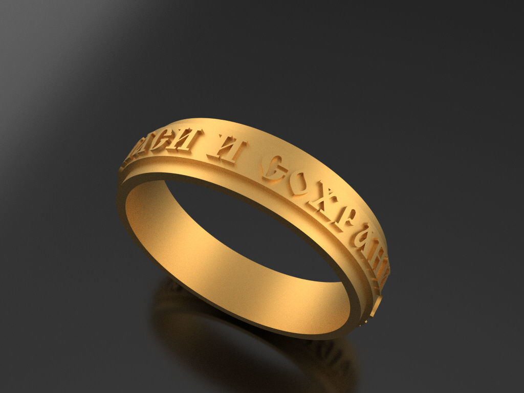 wedding ring save and preserve  3D print model_2
