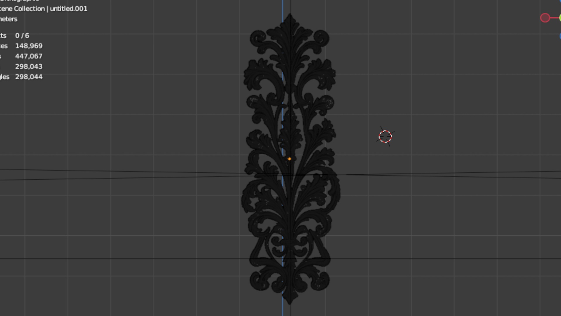 Classic decor ornament carved 43 3D model_5