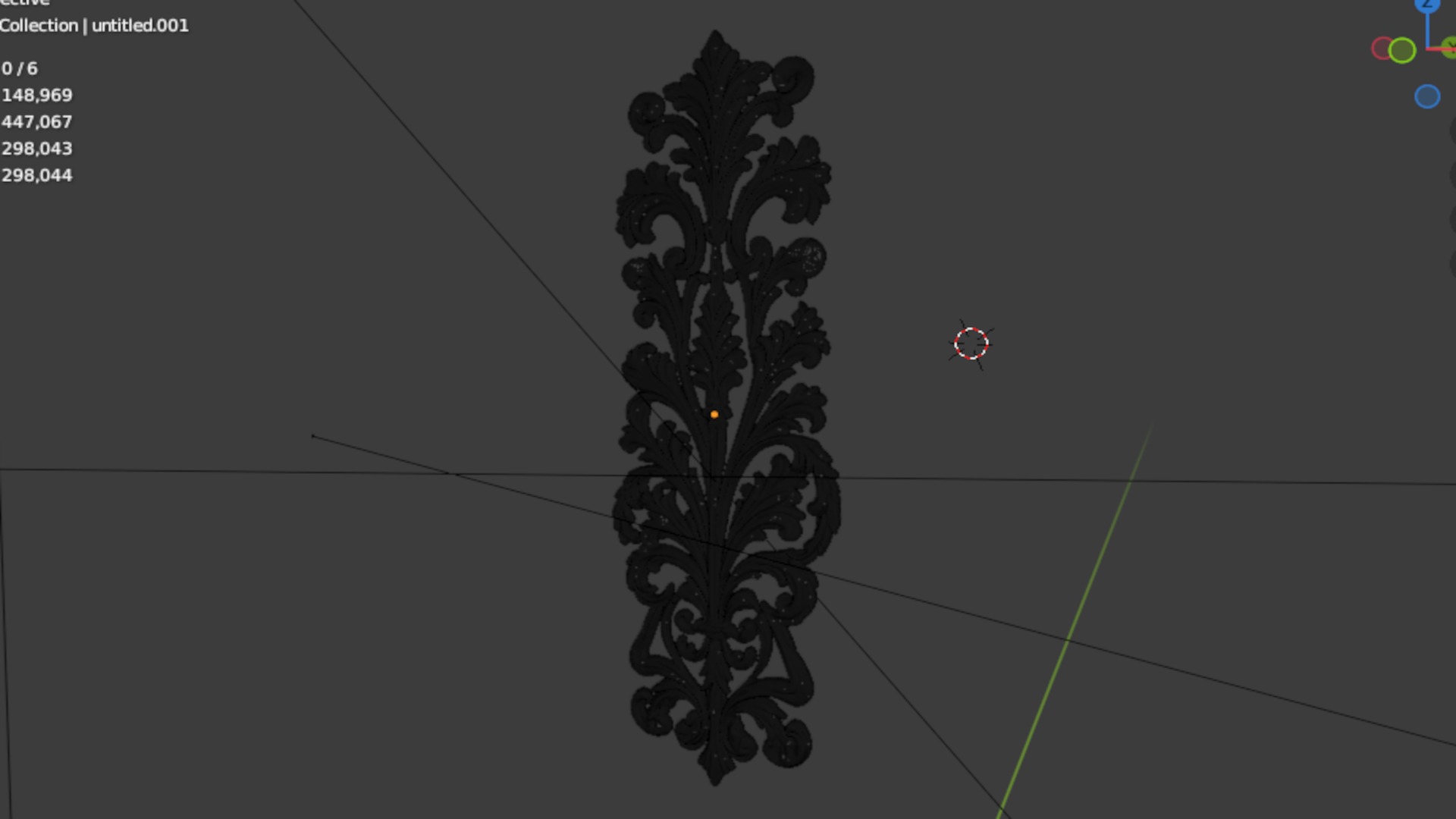 Classic decor ornament carved 43 3D model_6