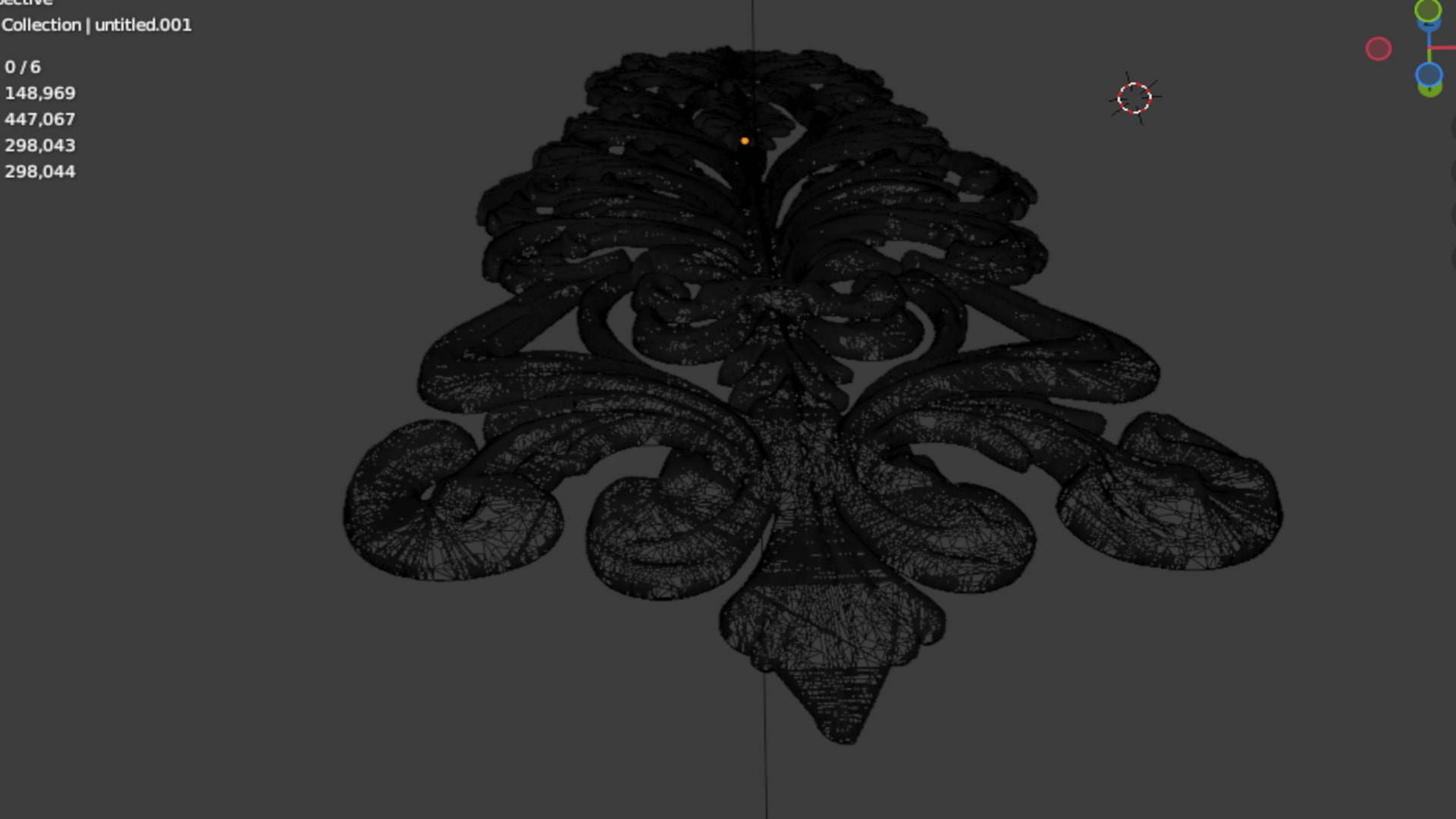Classic decor ornament carved 43 3D model_7