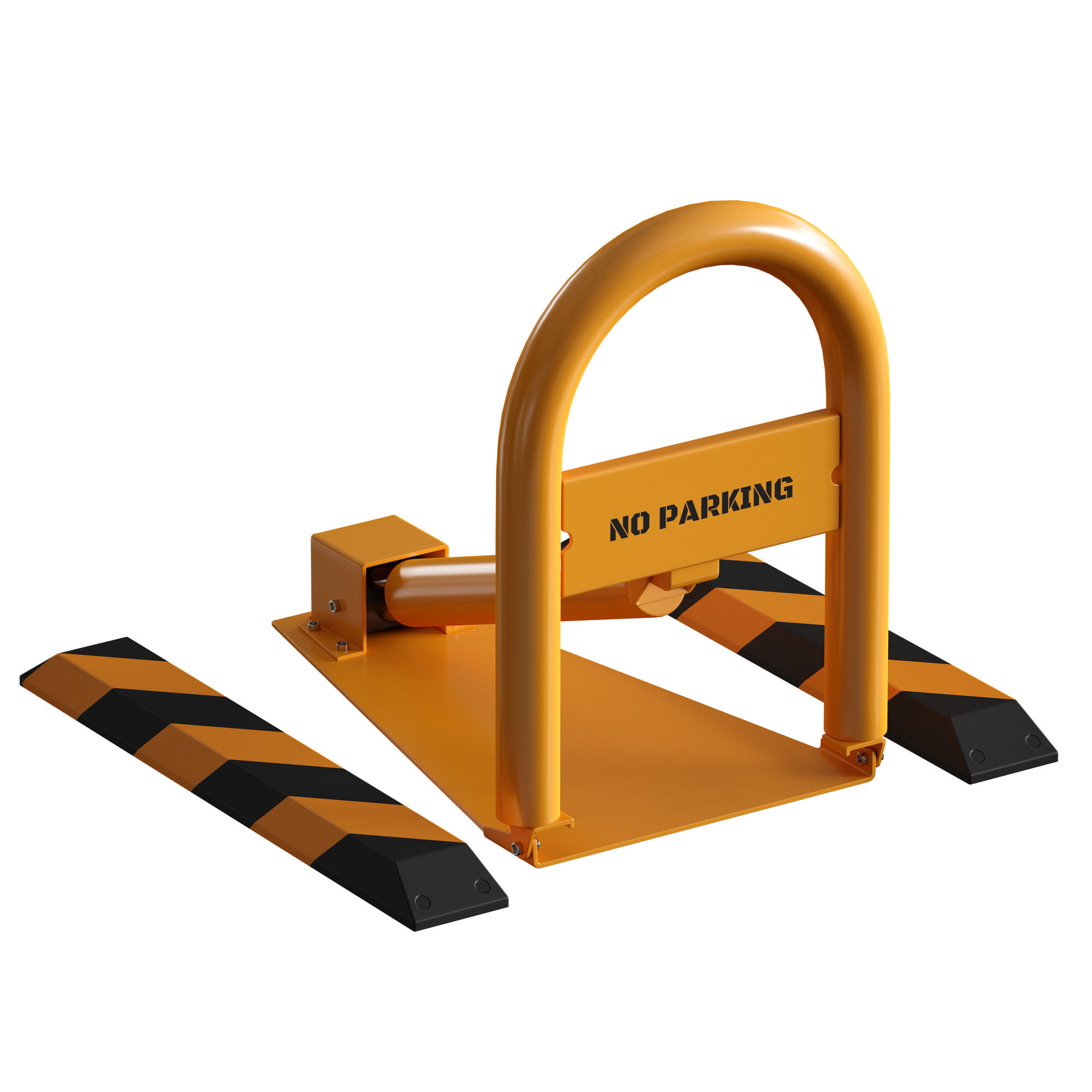 Parking barrier fencing parking restrictor 3D model_4