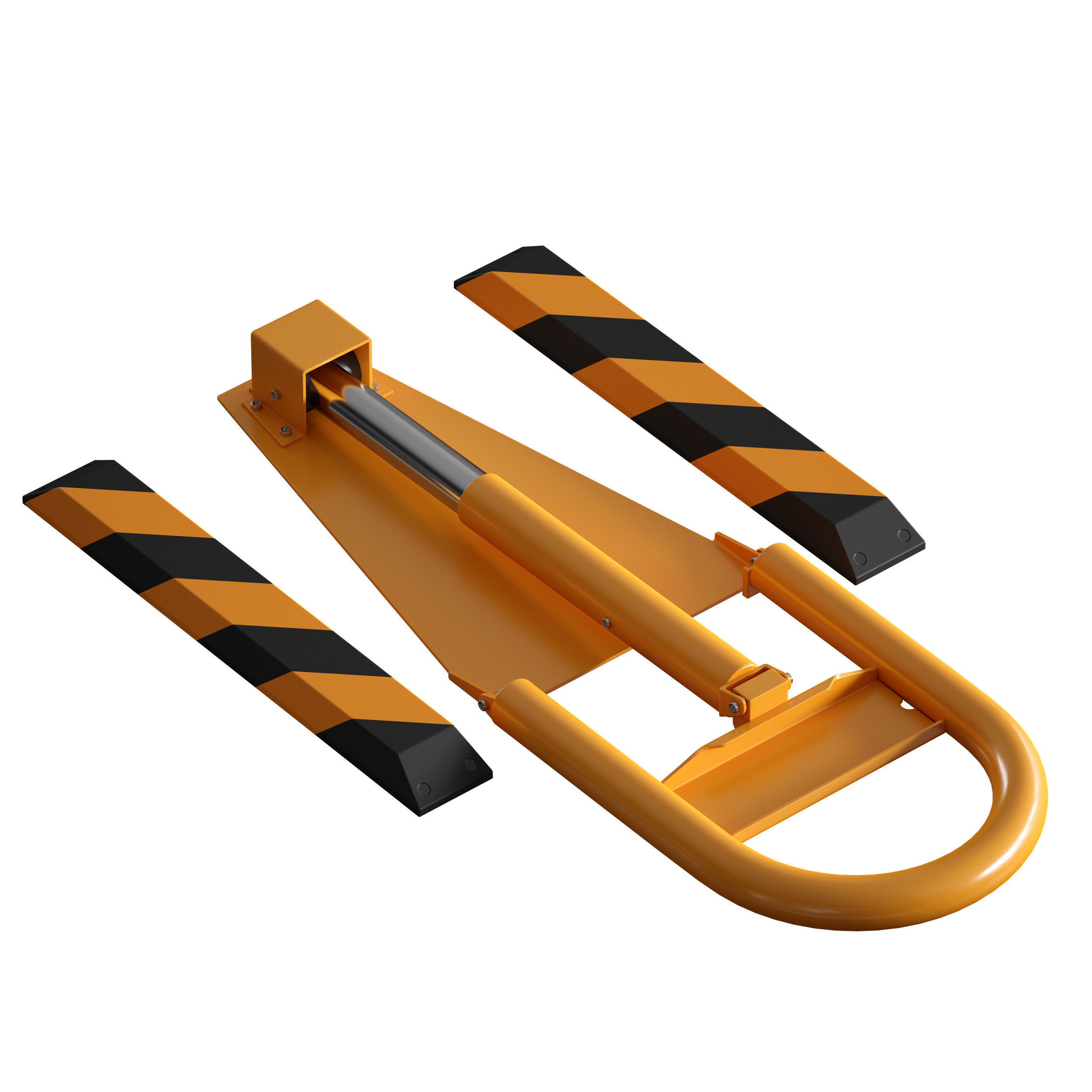 Parking barrier fencing parking restrictor 3D model_16