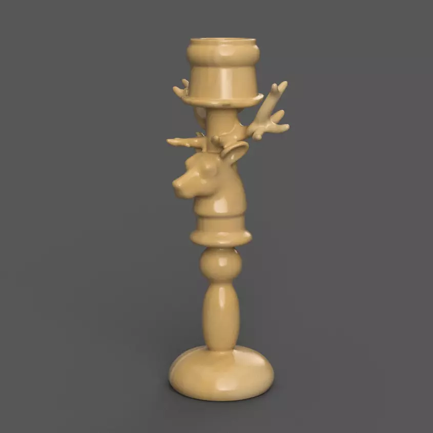 Reindeer Candle Holder Festive Design for Home Decor 3D print model