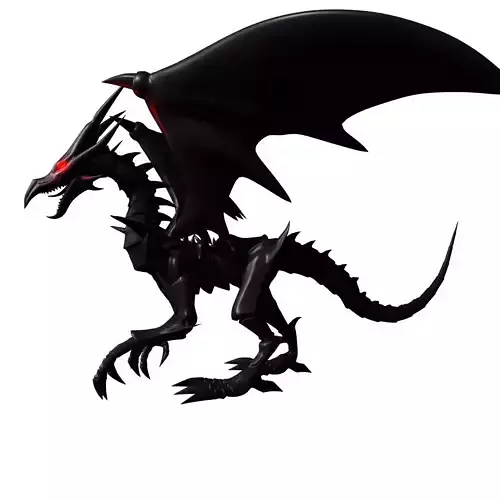 Red eyes black dragon 3dprint Free 3D print model