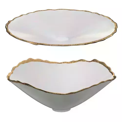Set of mother-of-pearl dishes