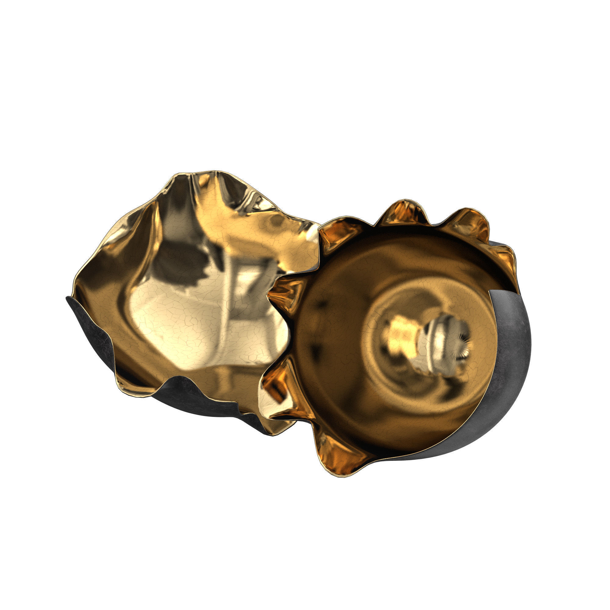 Sculpture golden shell 3D model_1