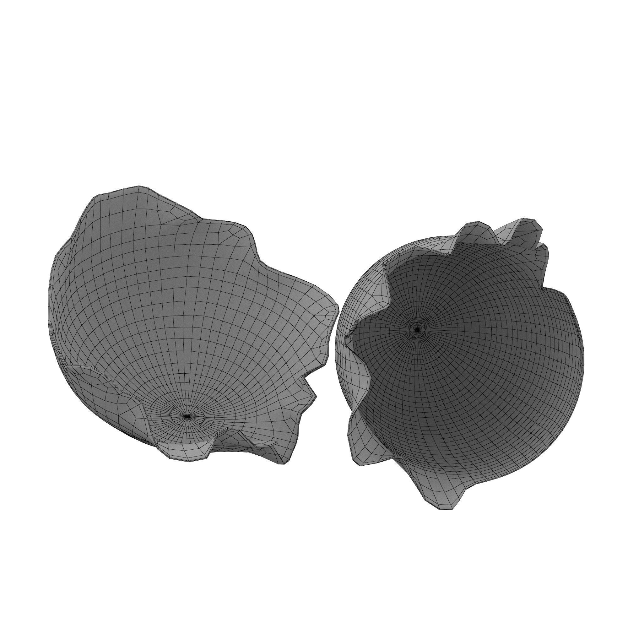 Sculpture golden shell 3D model_5