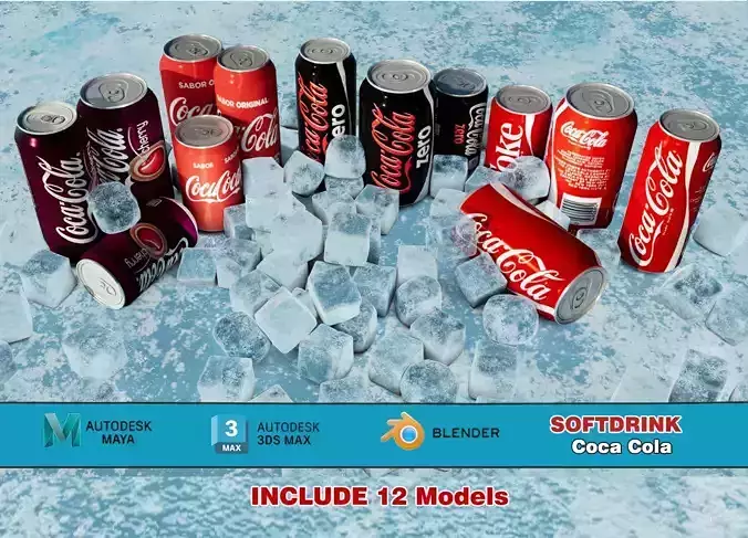 Softdrink Low-poly 3D model