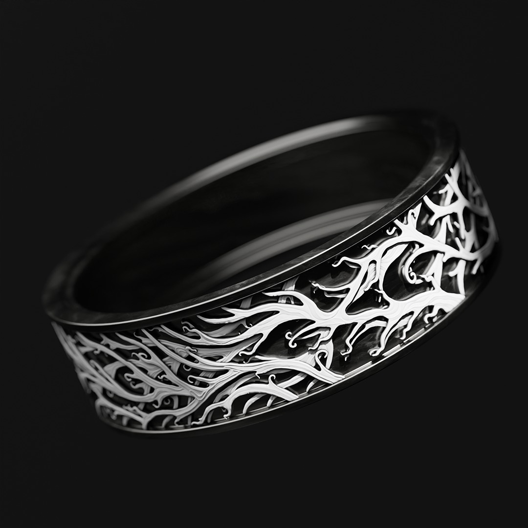 tree of life Ring 3D print model_1