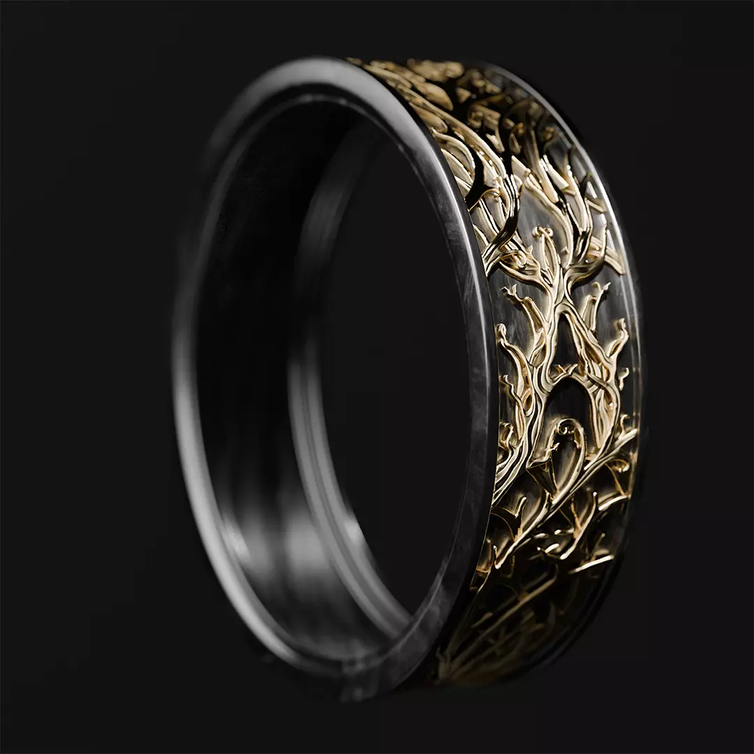 tree of life Ring 3D print model_0