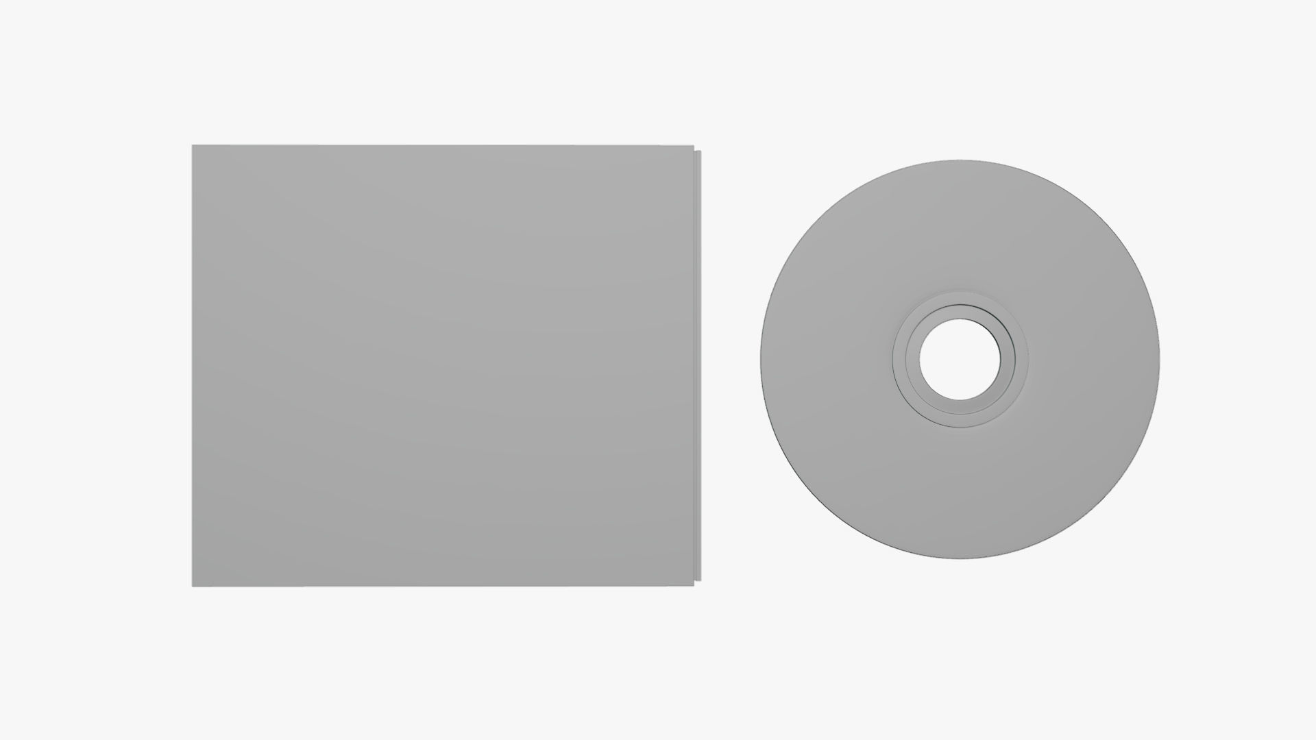 Basic CD Case - Geometry Only No Textures No Materials 3D model_2