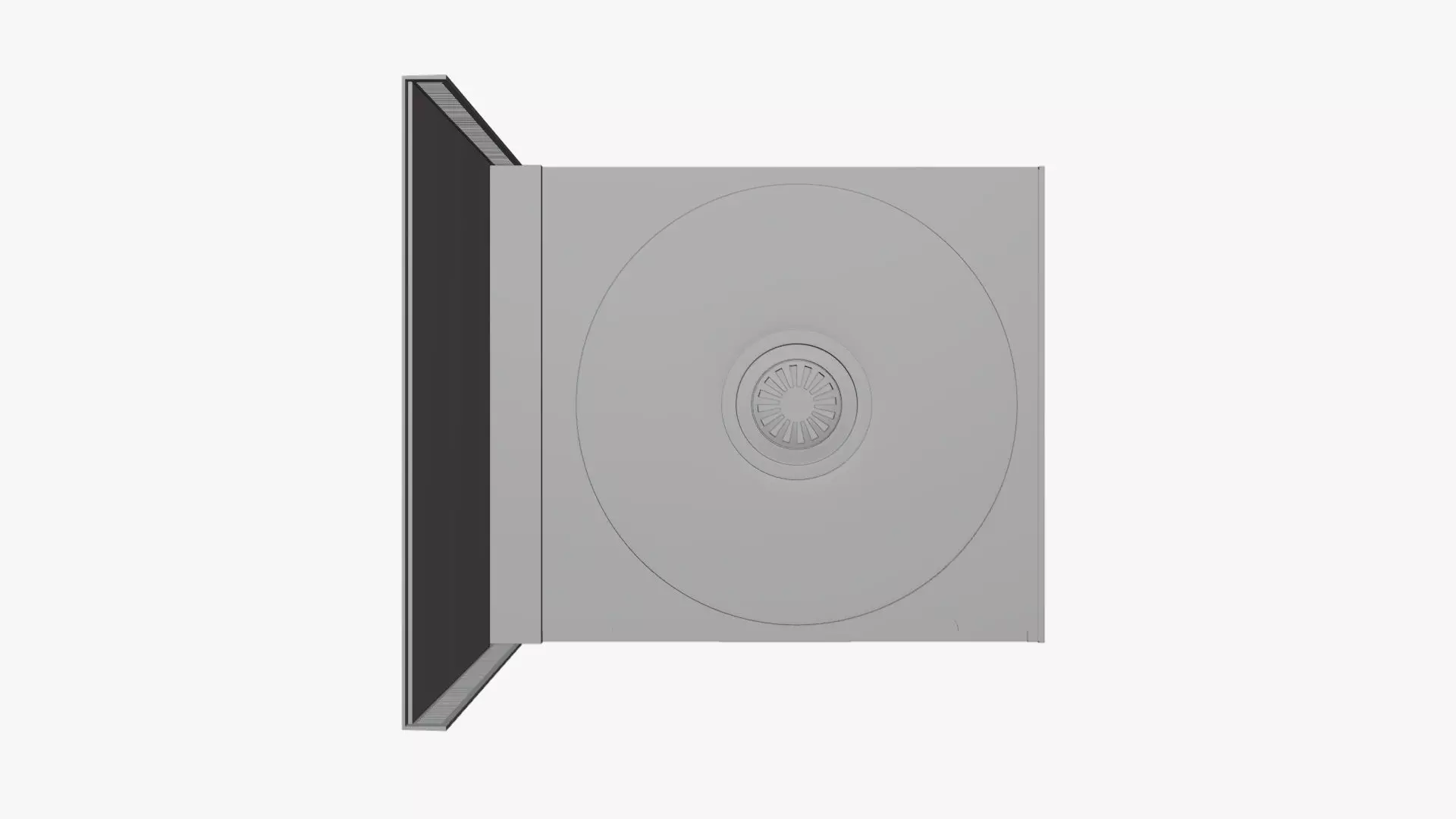 Basic CD Case - Geometry Only No Textures No Materials 3D model_0
