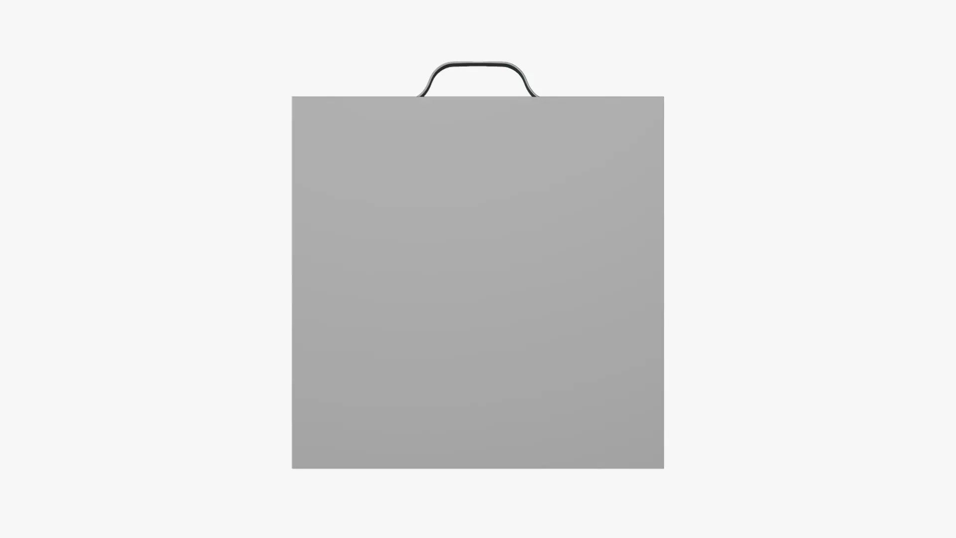 Basic Box with Handle - Geometry Only No Textures No Materials 3D model_0